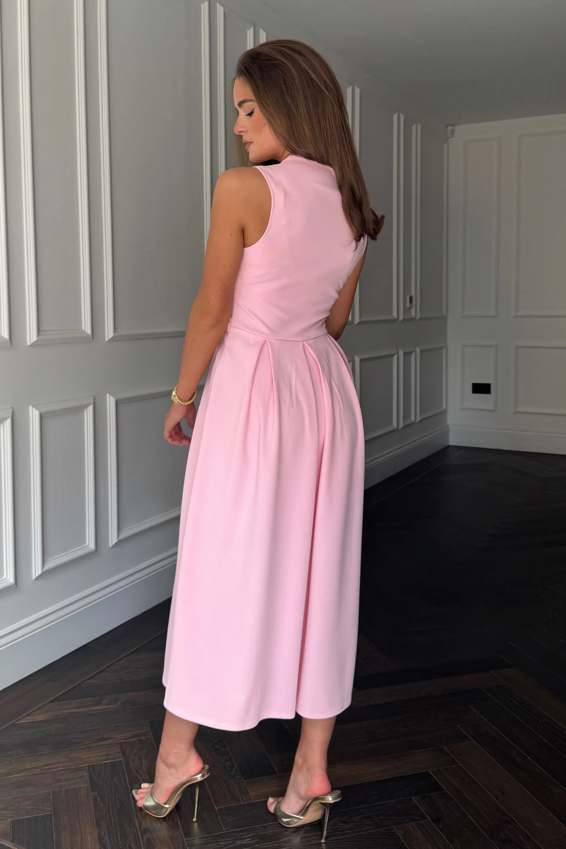 “Ameya” Dress In Baby Pink - Image 3