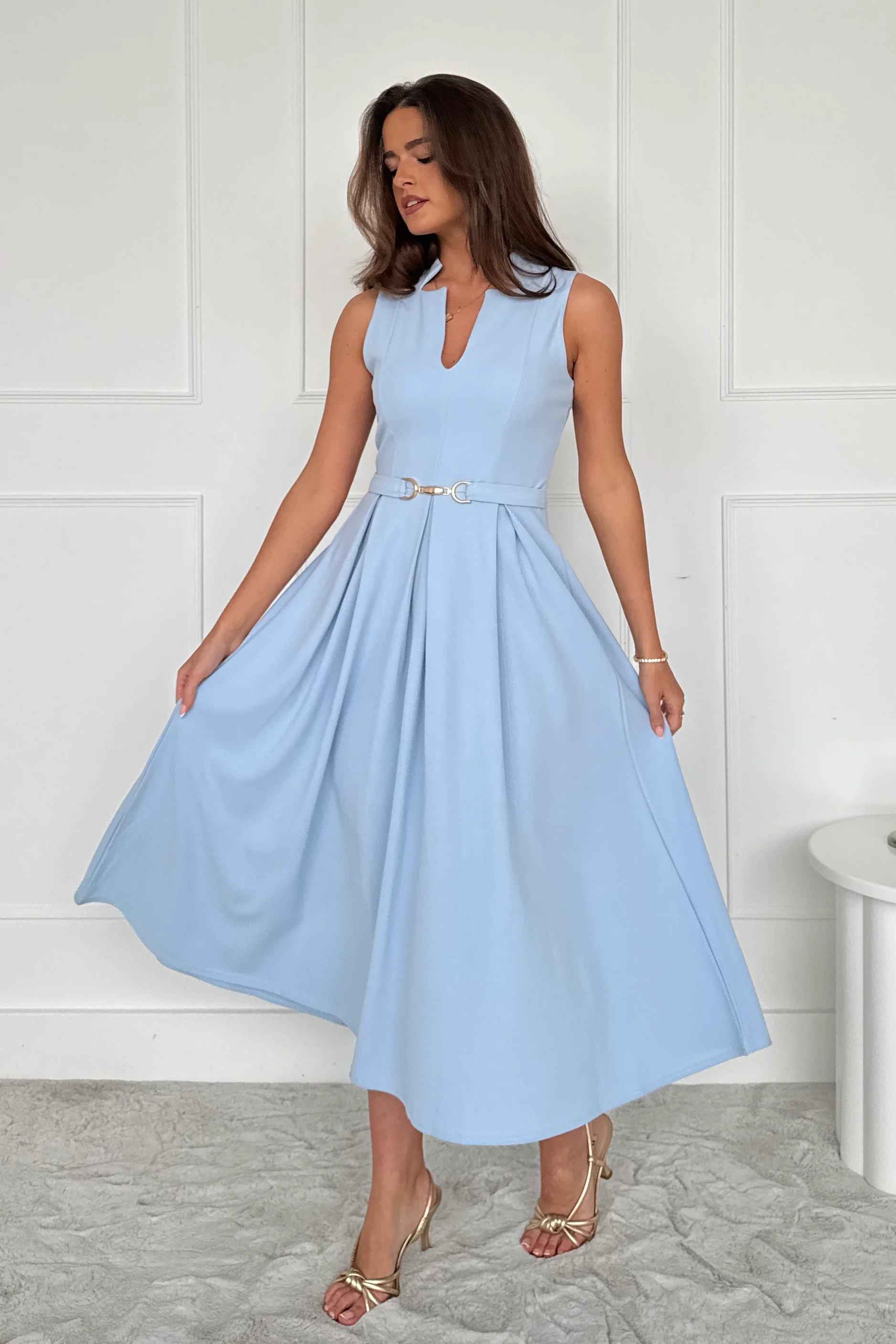 “Ameya” Dress In Sky Blue - Image 4