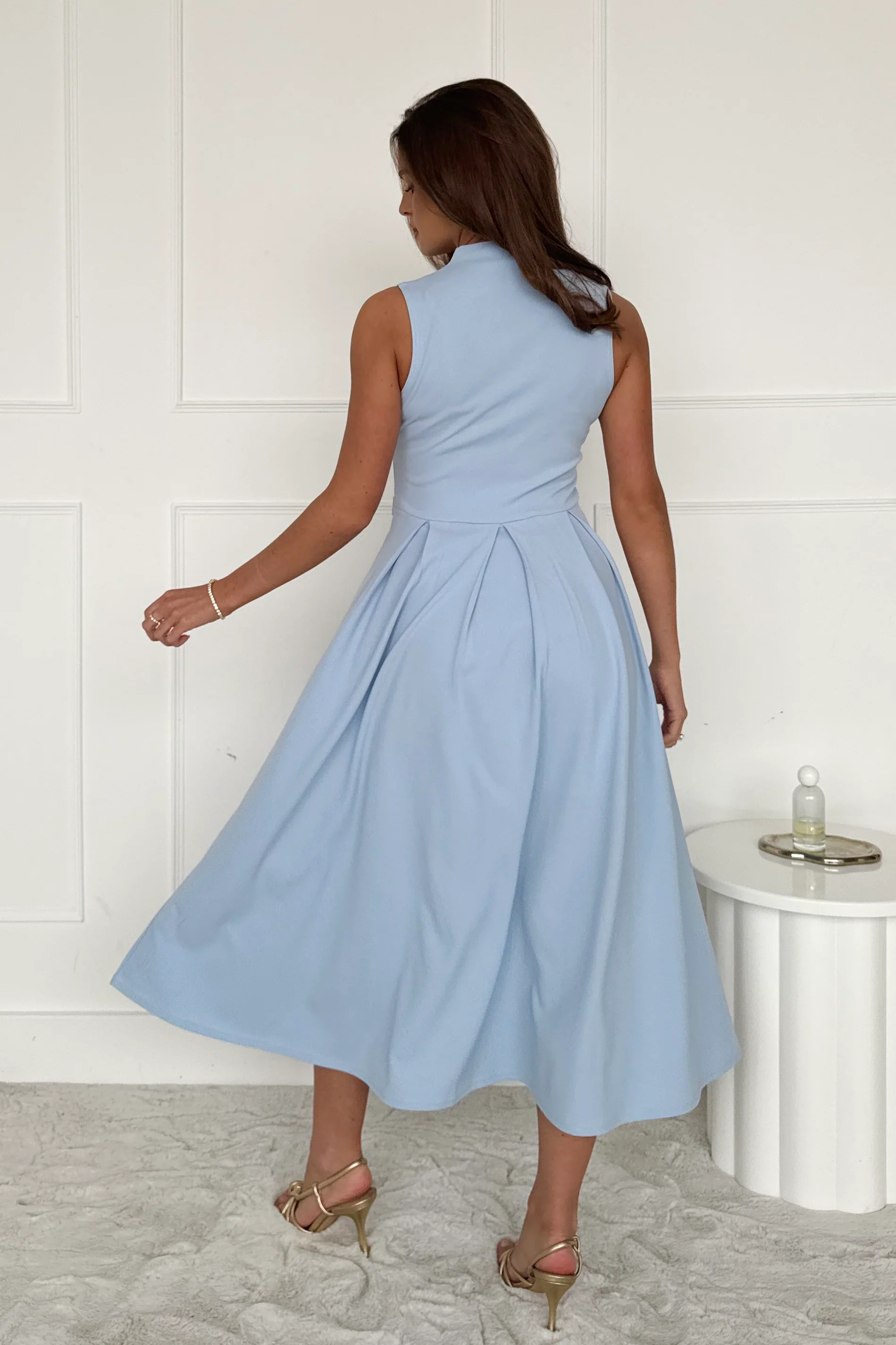 “Ameya” Dress In Sky Blue - Image 5
