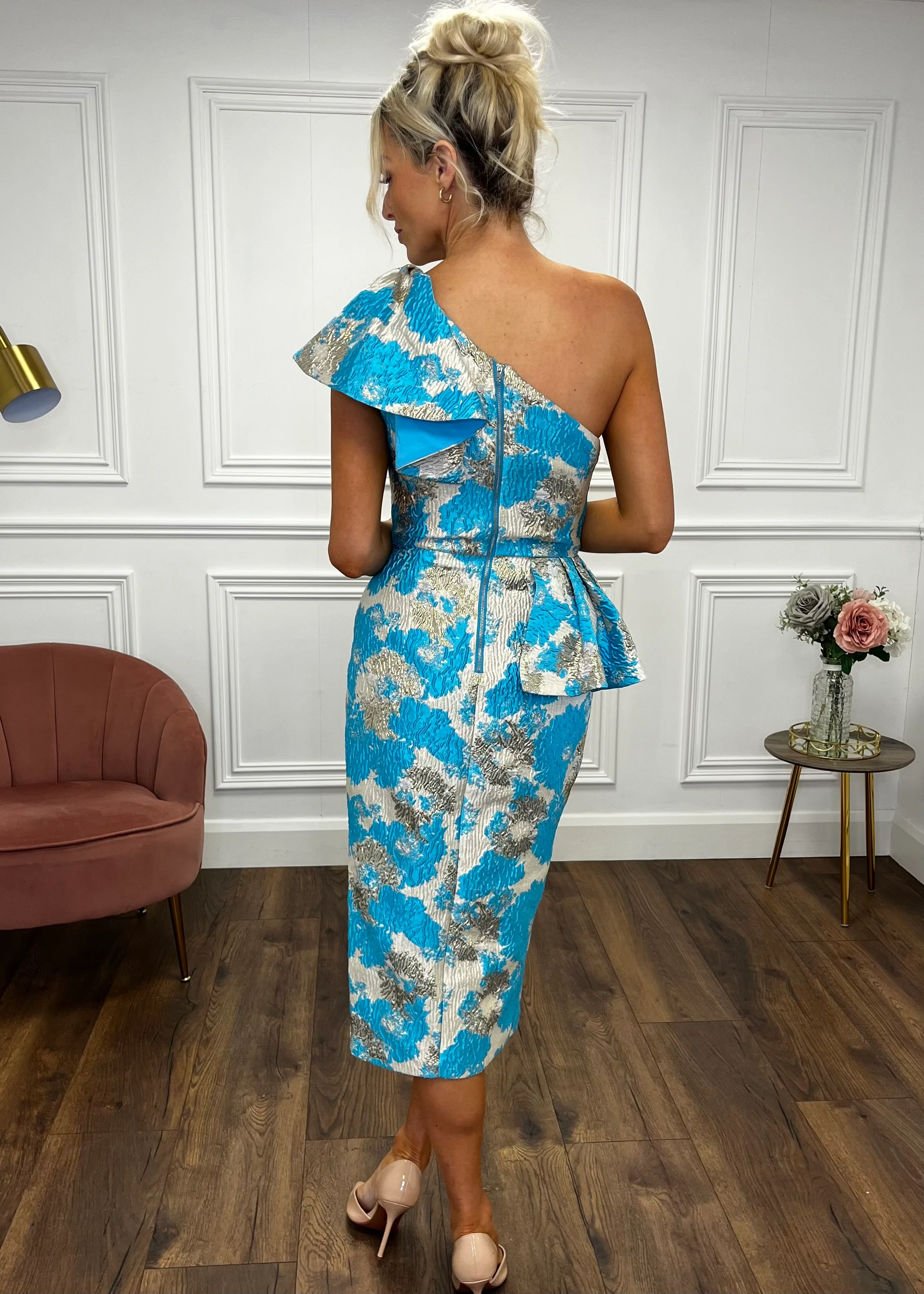 “Anika” Dress In Blue - Image 6
