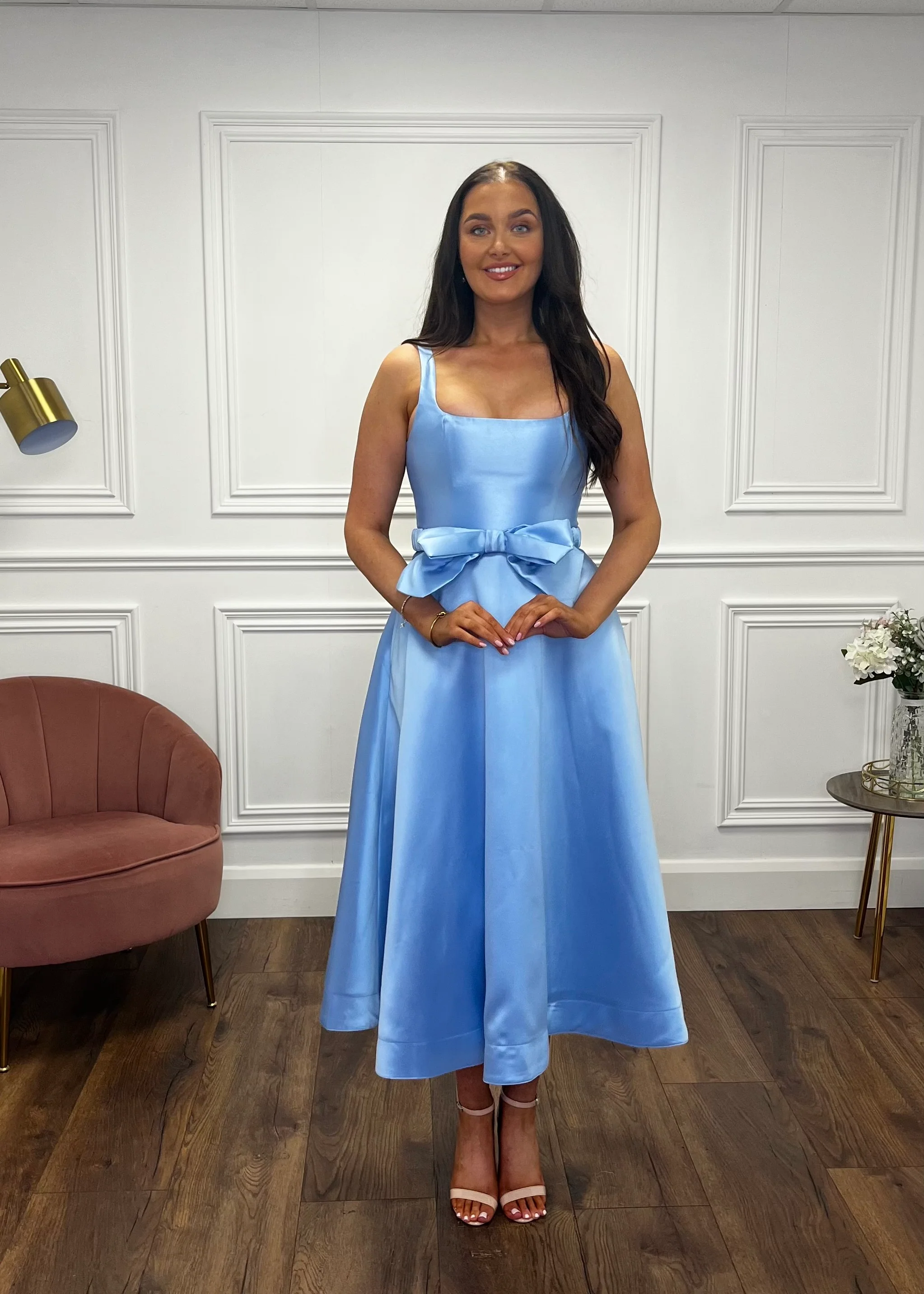 “Aria” Dress In Powder Blue - Image 5