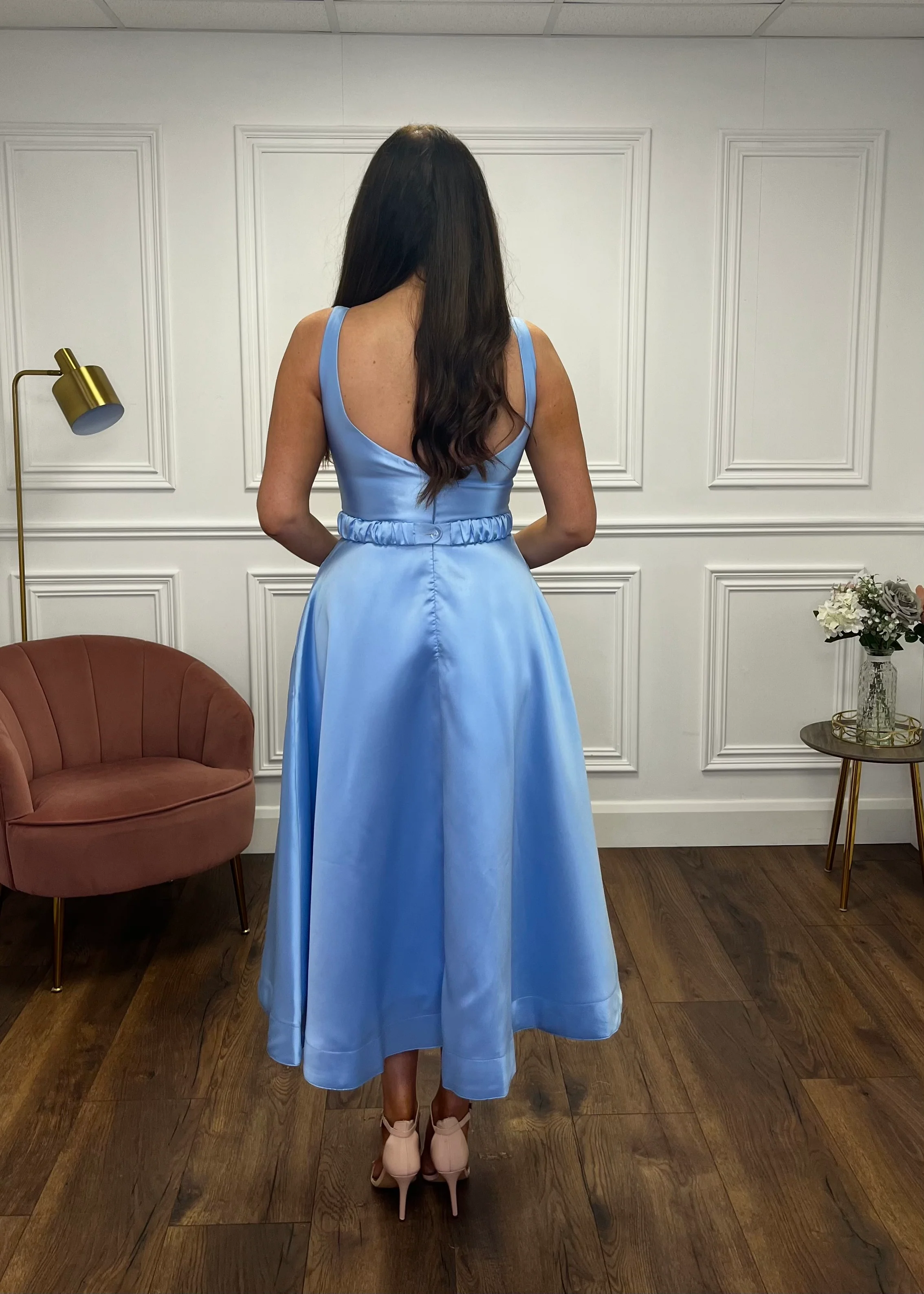 “Aria” Dress In Powder Blue - Image 6