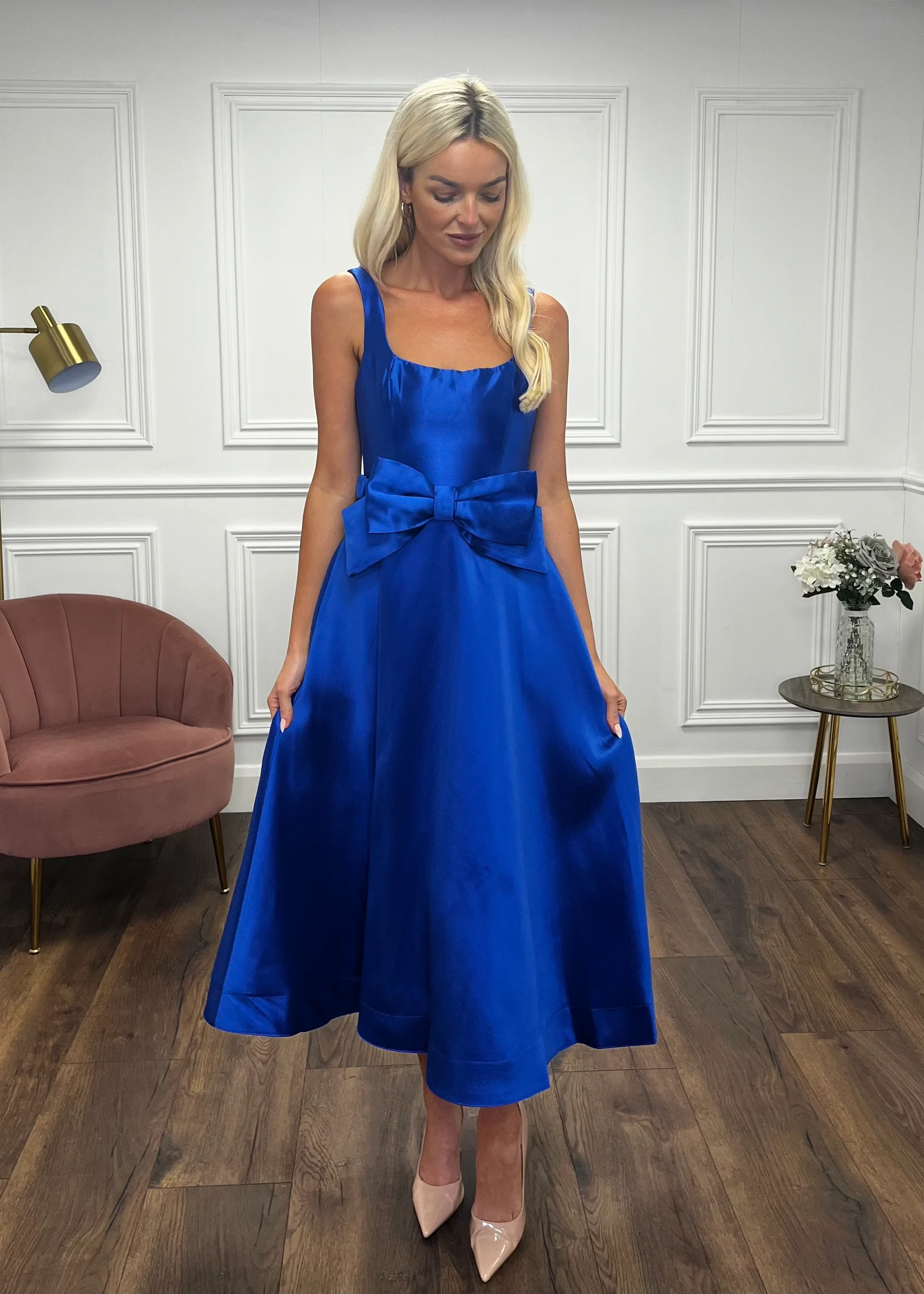 “Aria” Dress In Royal Blue - Image 6
