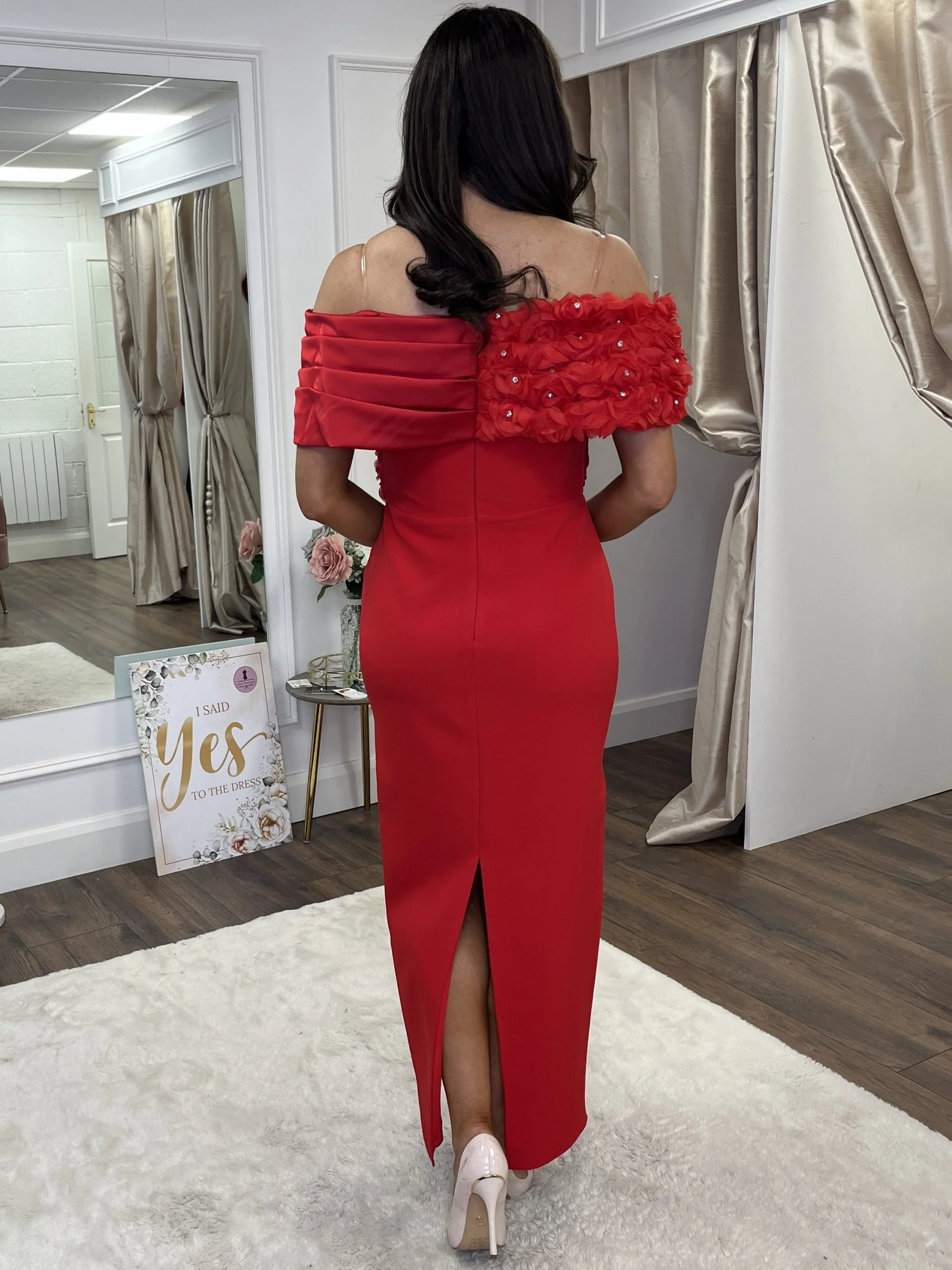 "Belle" Dress In Red - Image 4