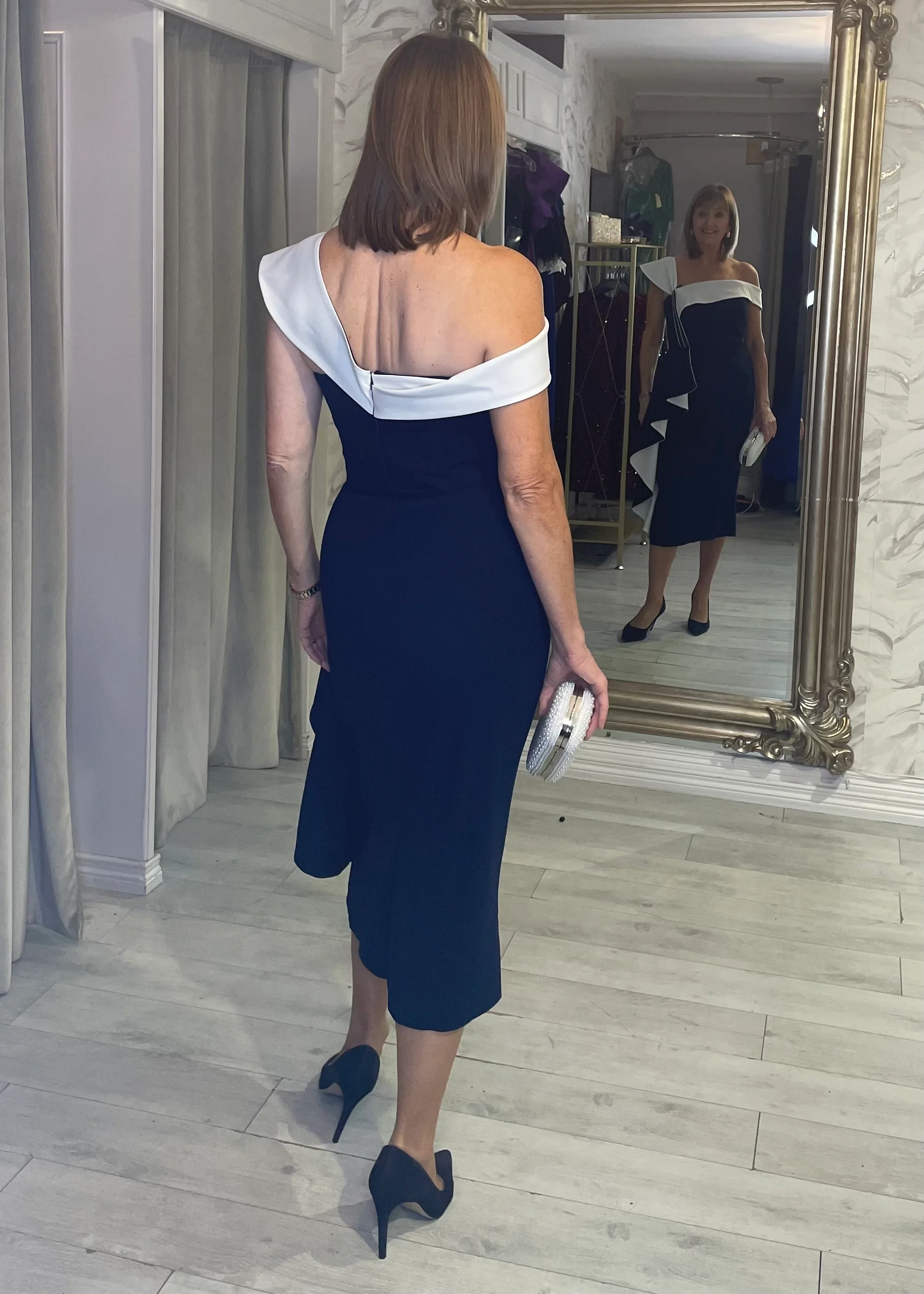 “Berkley” Dress In Navy - Image 3