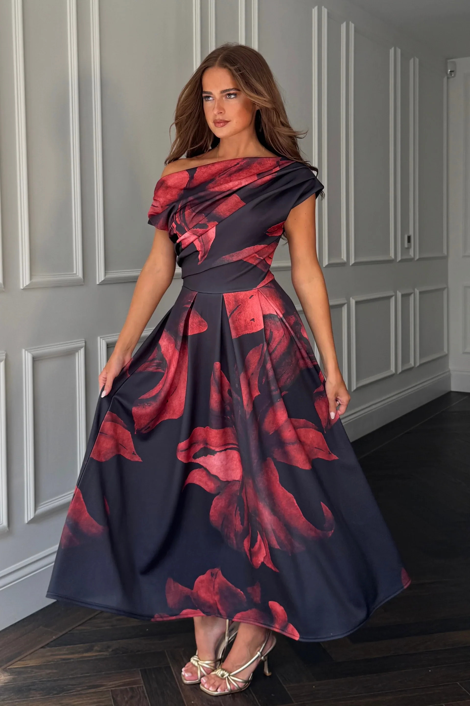 “Betty” Dress In Black Floral - Image 5