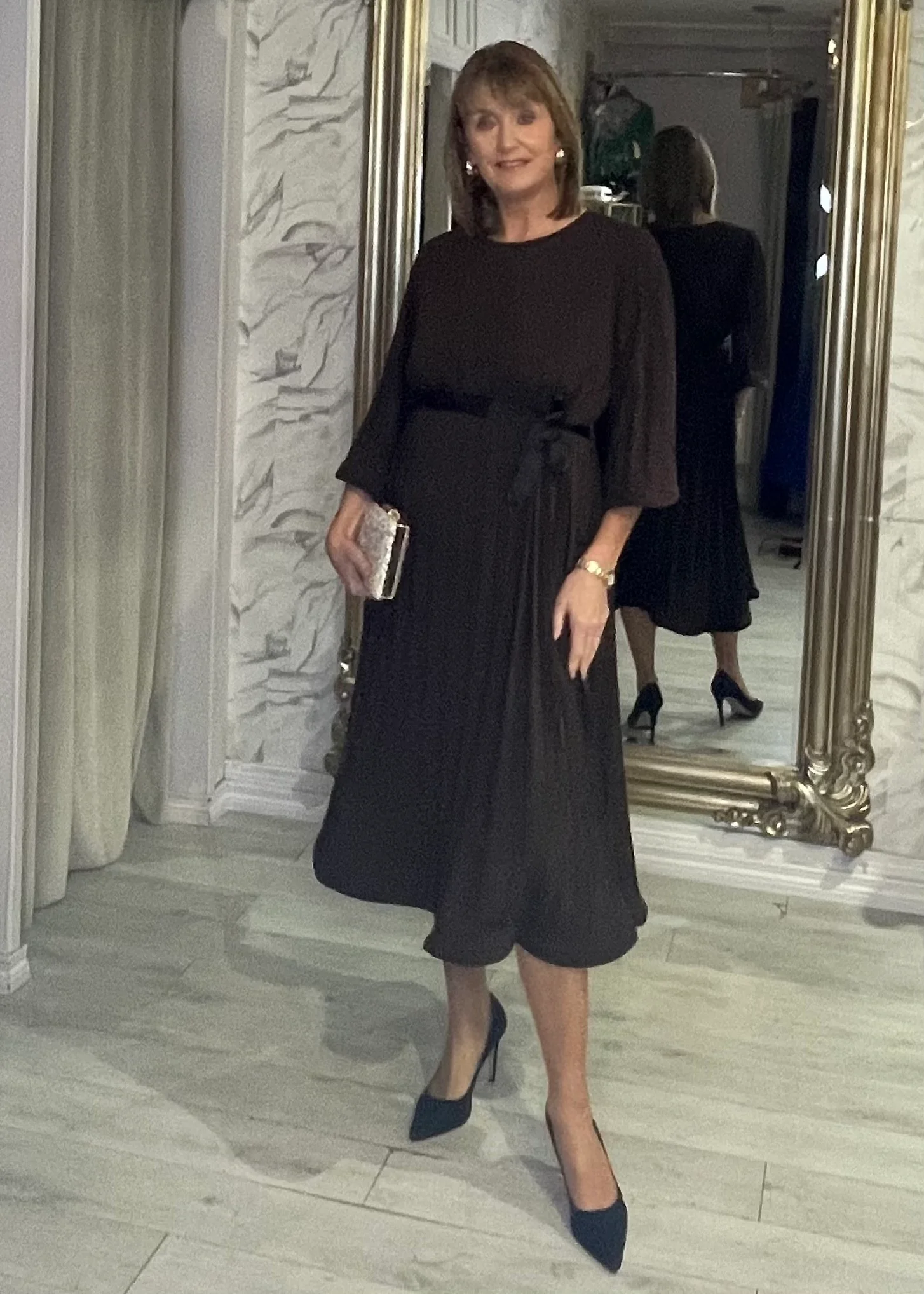“Blair” Dress In Brown - Image 3