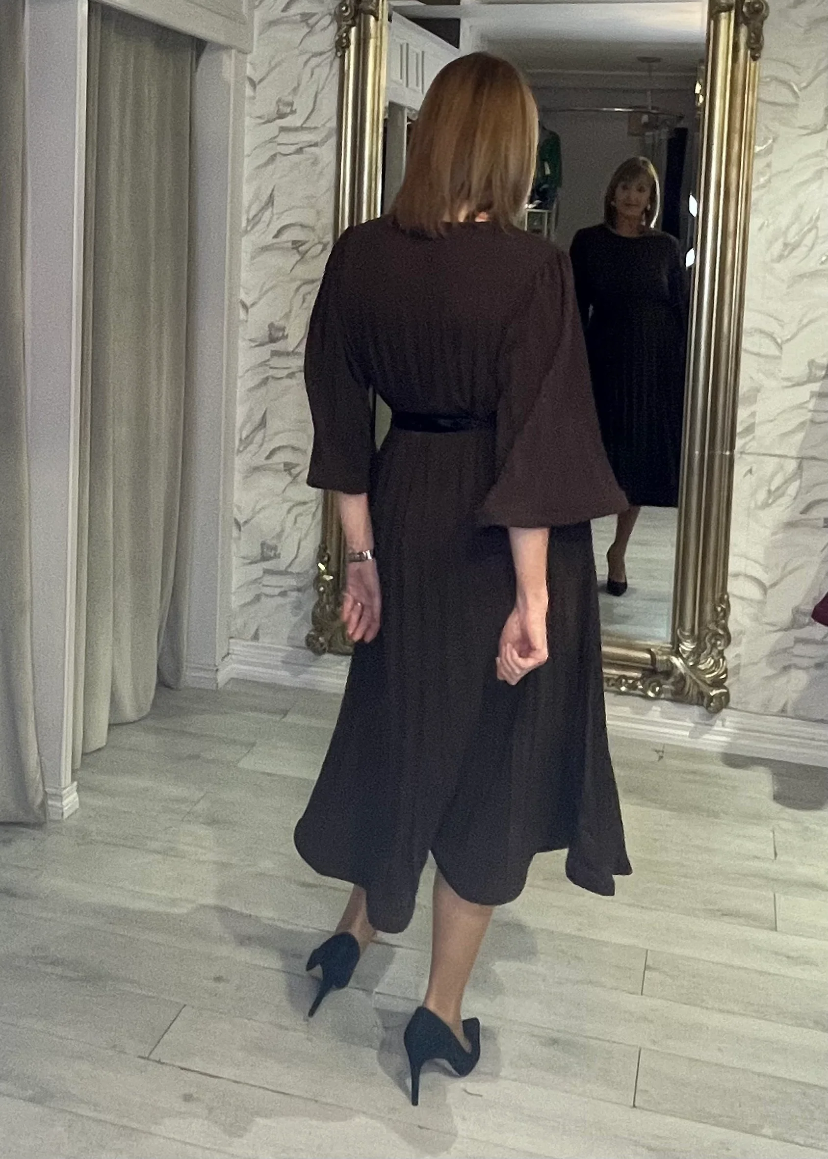 “Blair” Dress In Brown - Image 4