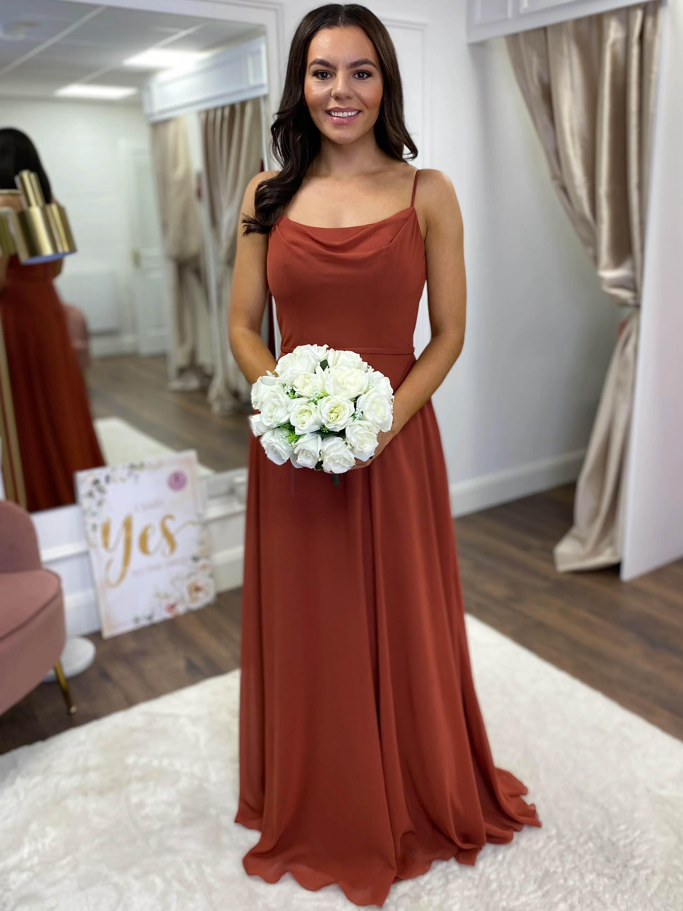 “Calla” Bridesmaid Dress In Cinnamon - Image 3