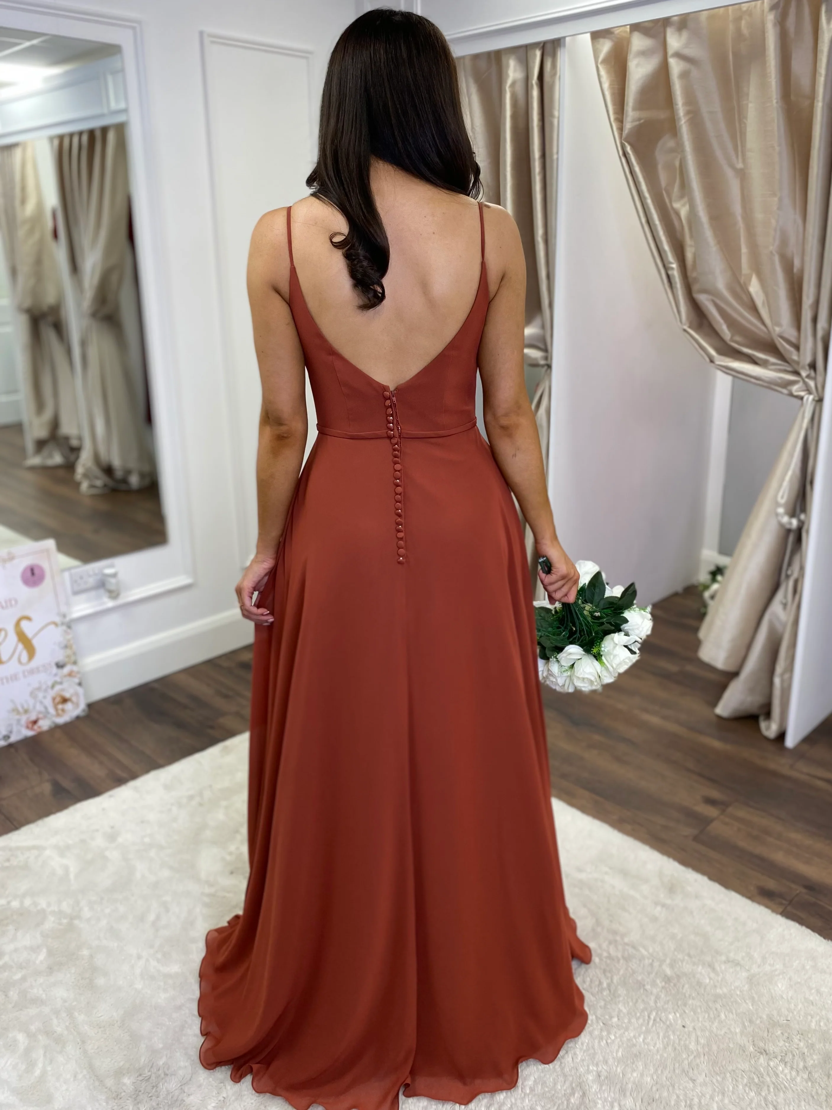 “Calla” Bridesmaid Dress In Cinnamon - Image 4