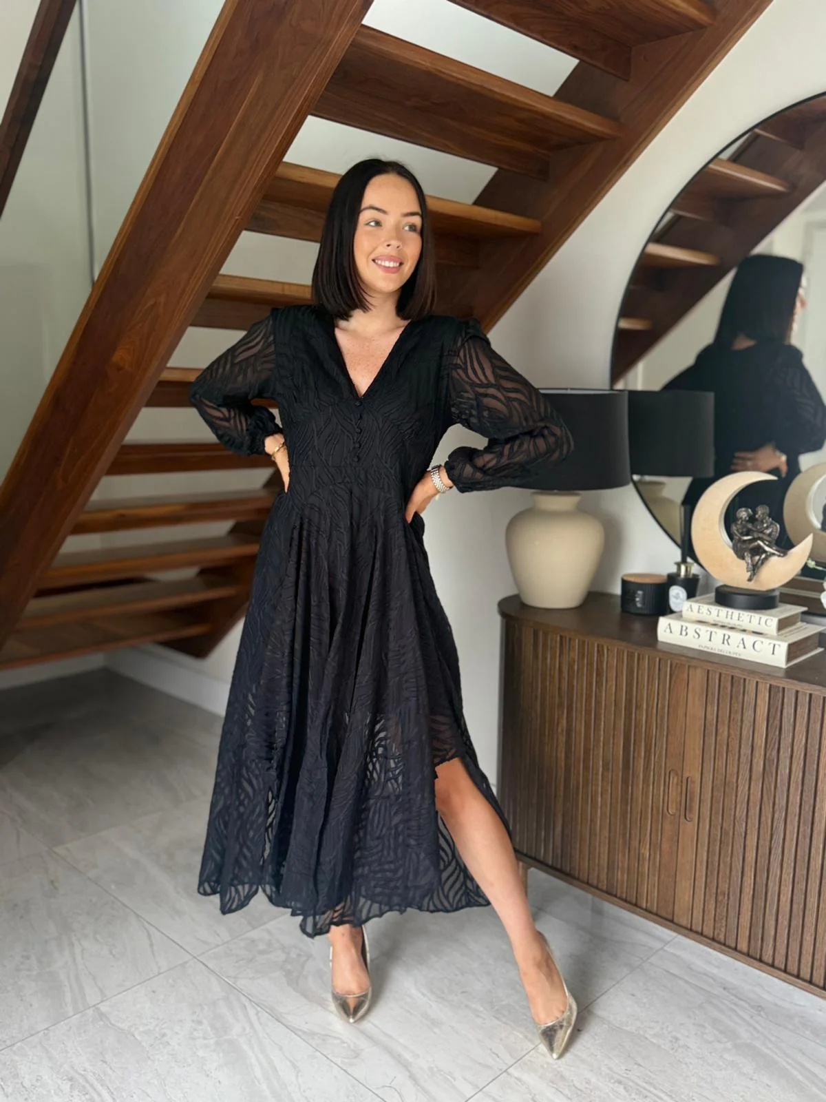 "Callie" Dress In Black - Image 3
