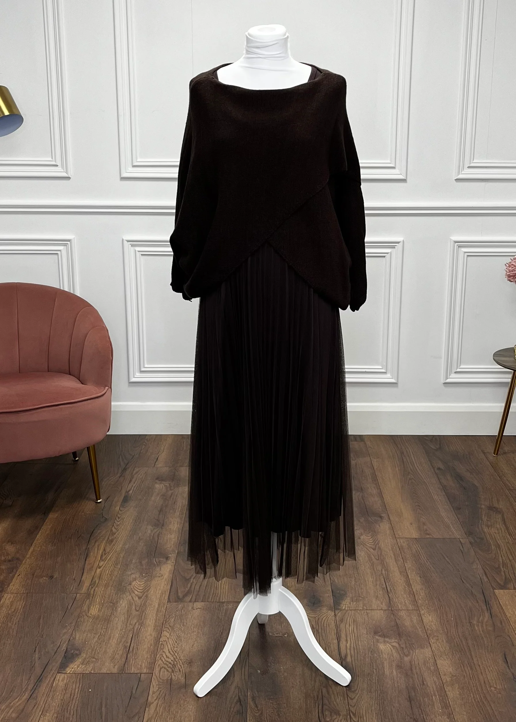 "Corey" Dress In Brown - Image 2