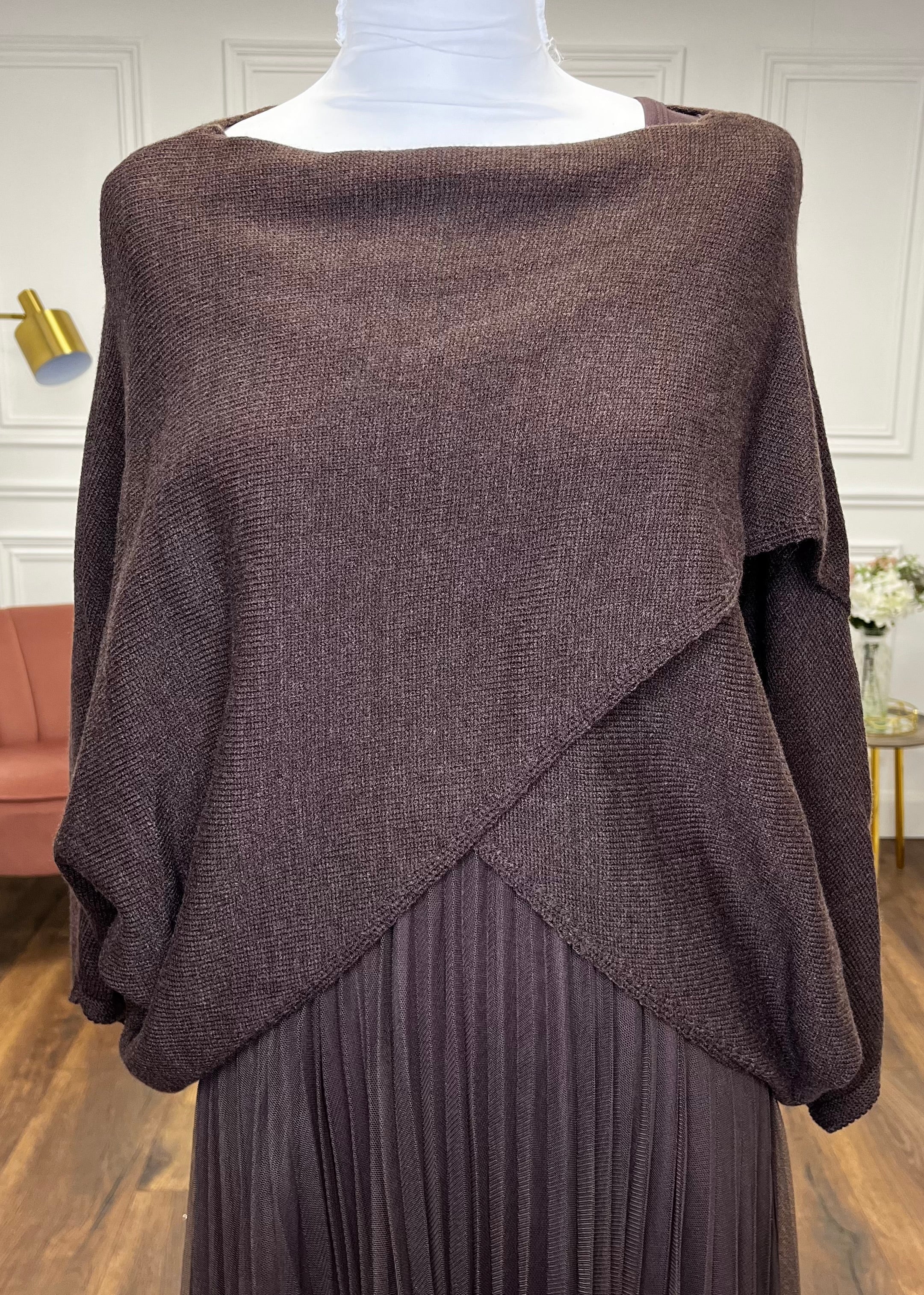 "Corey" Dress In Brown - Image 3