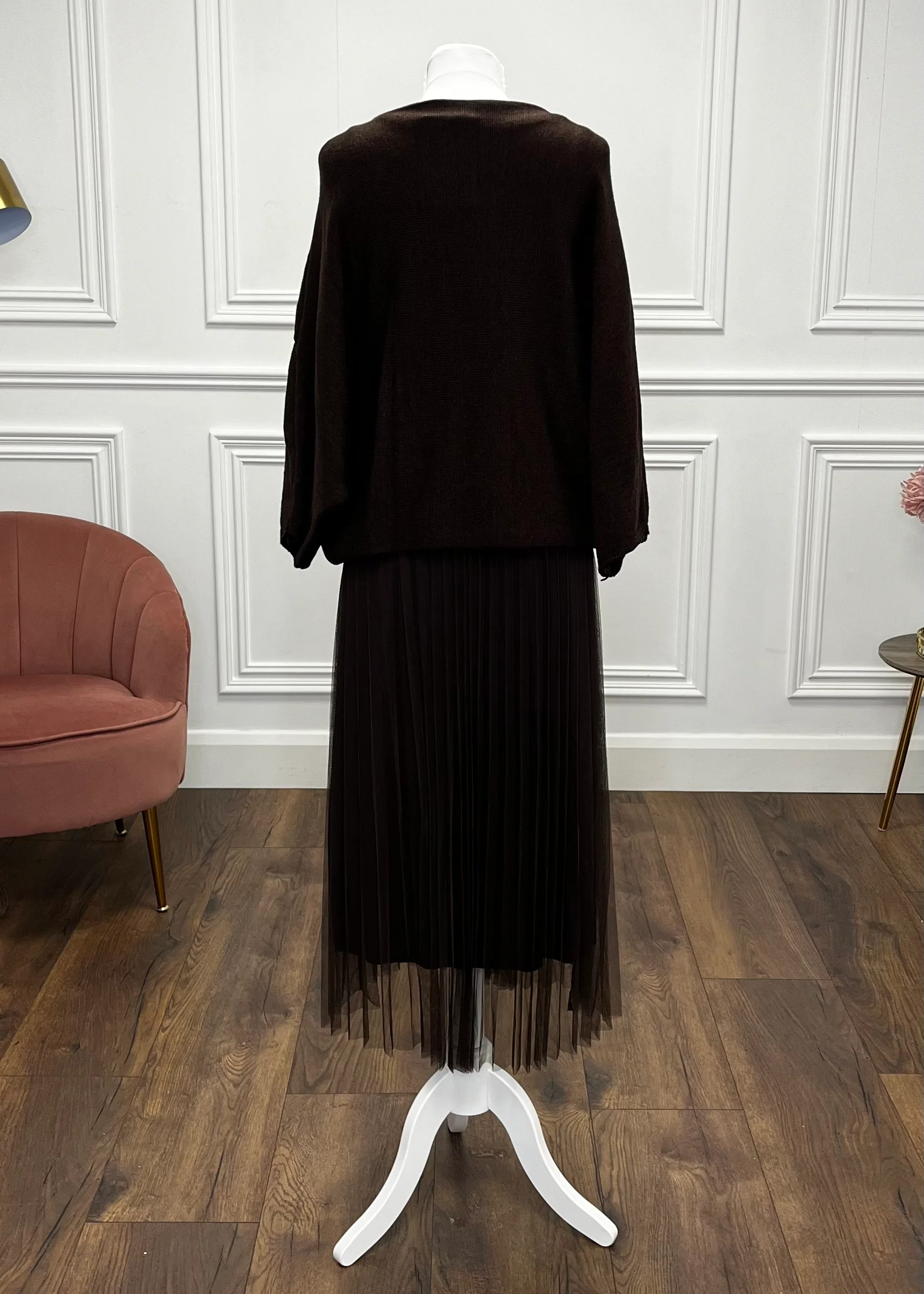 "Corey" Dress In Brown - Image 4
