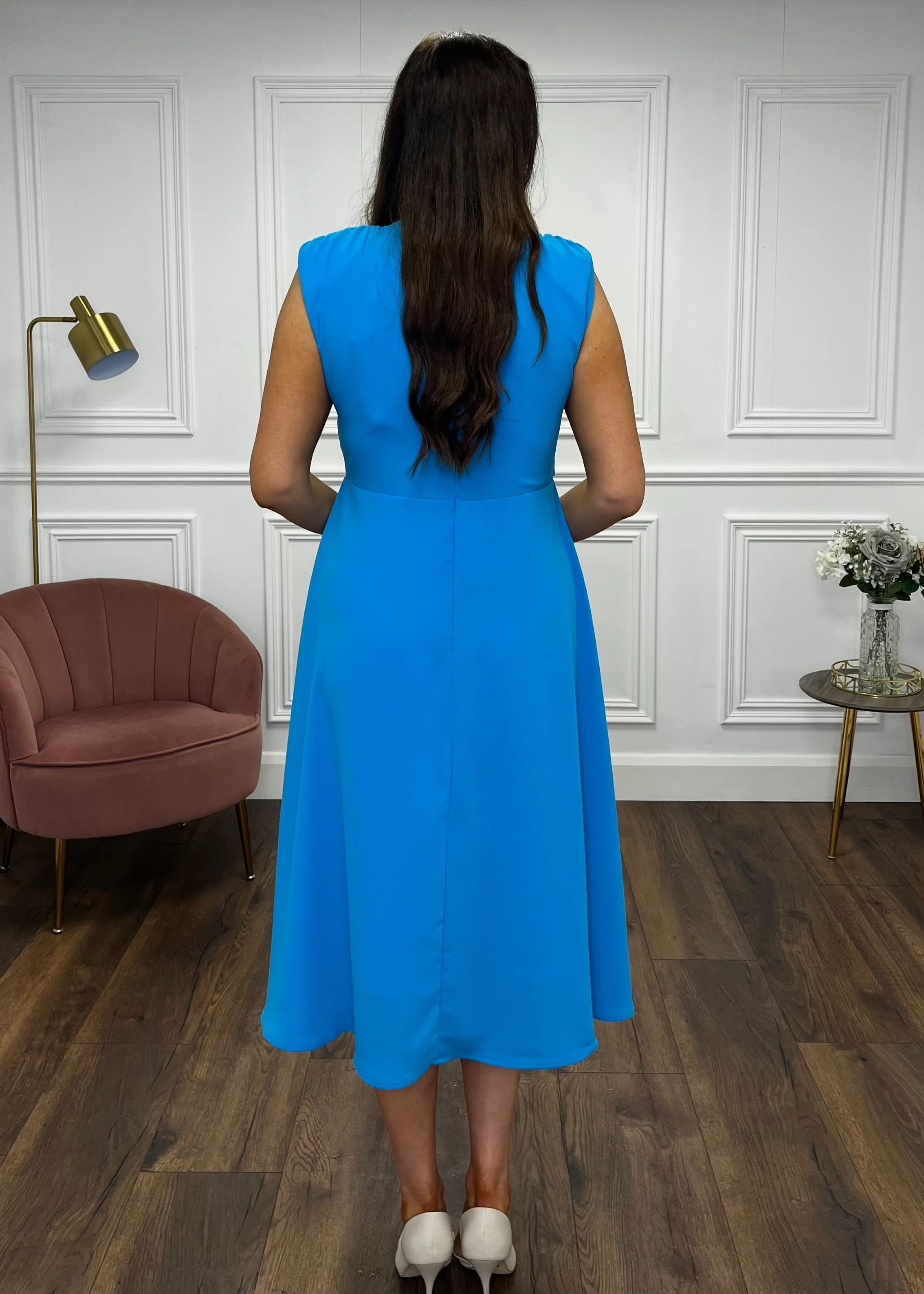 “Courtney” Dress In Turquoise - Image 6