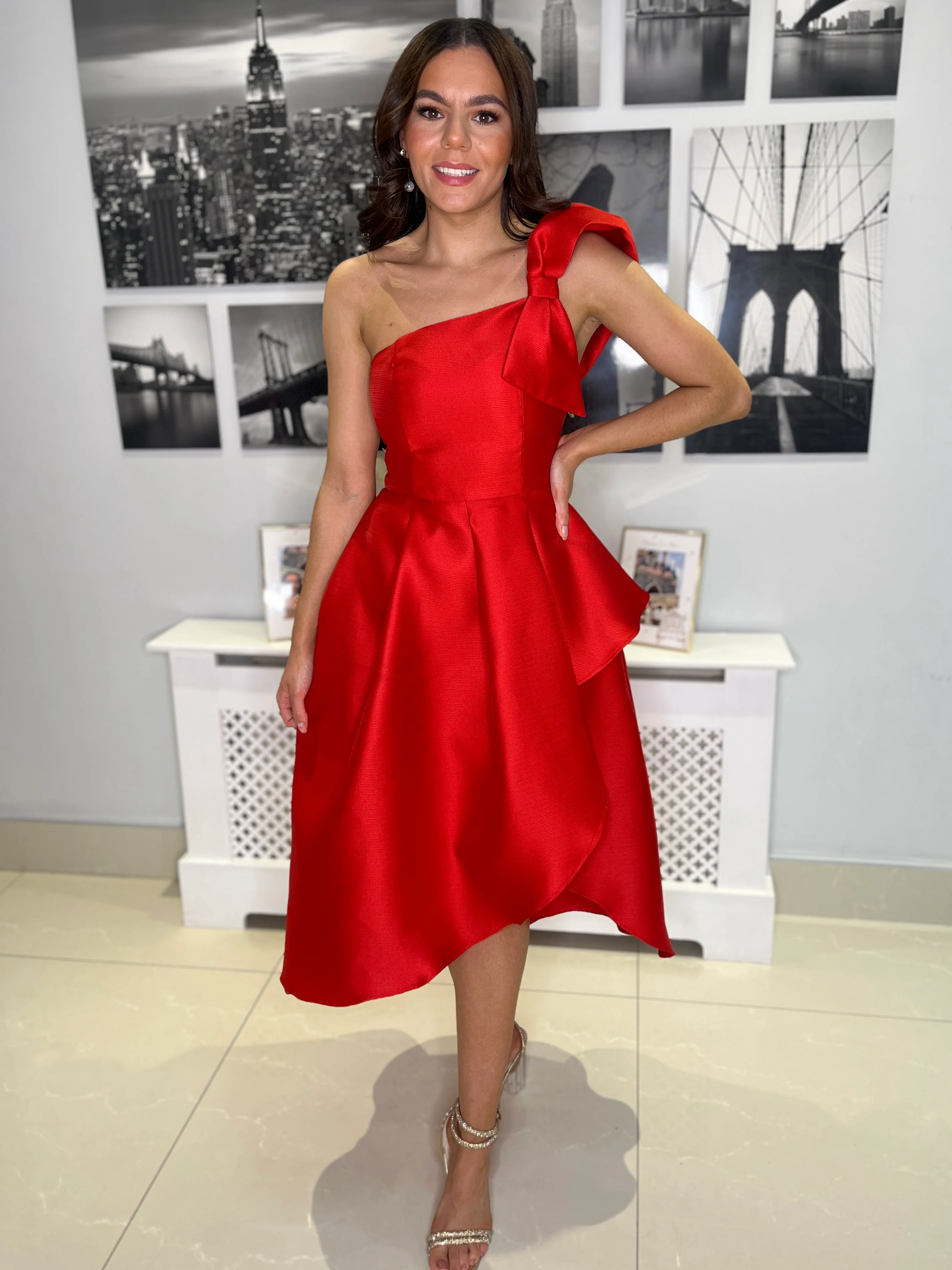 “Dana” Dress In Red - Image 3