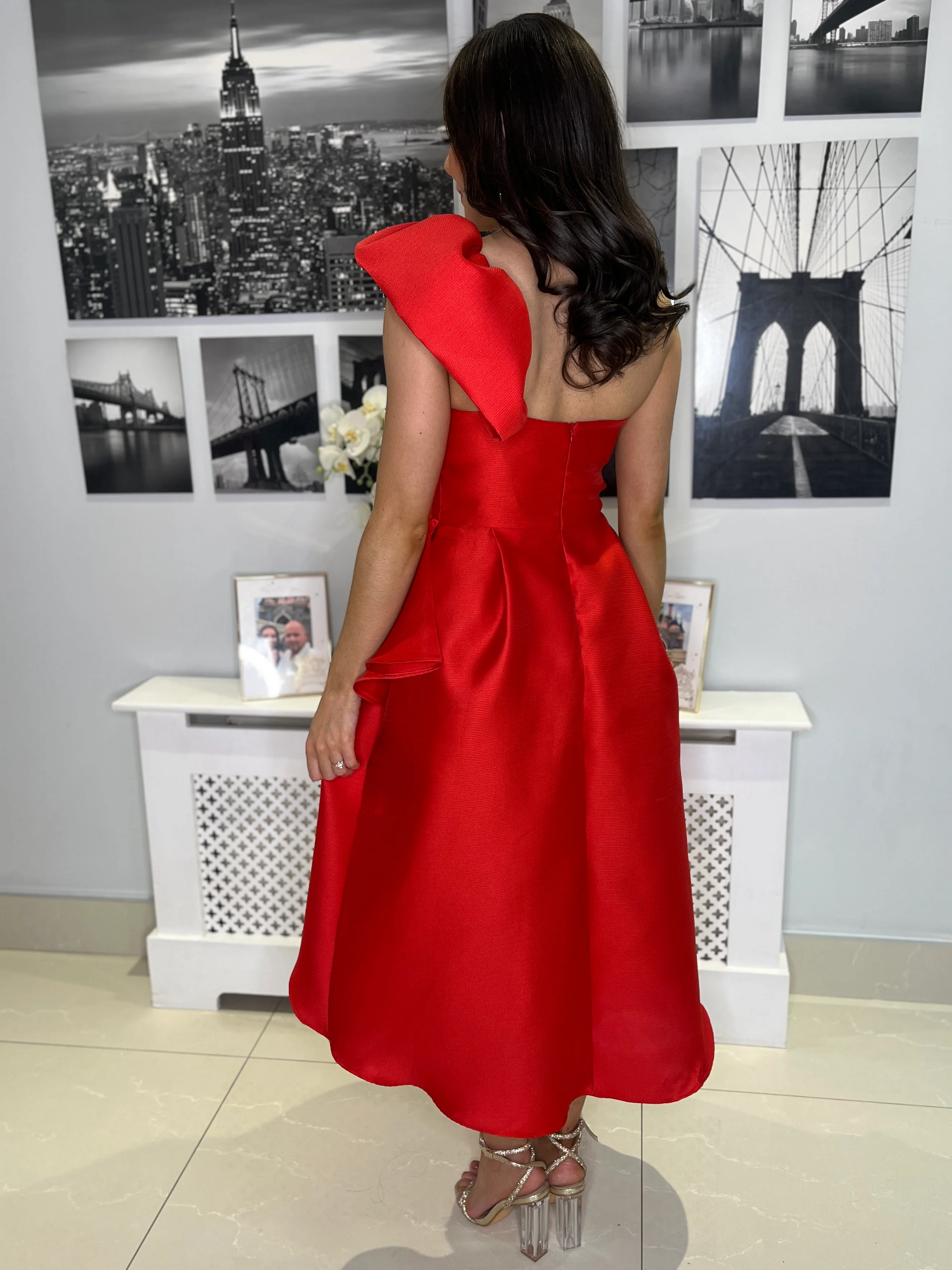 “Dana” Dress In Red - Image 4