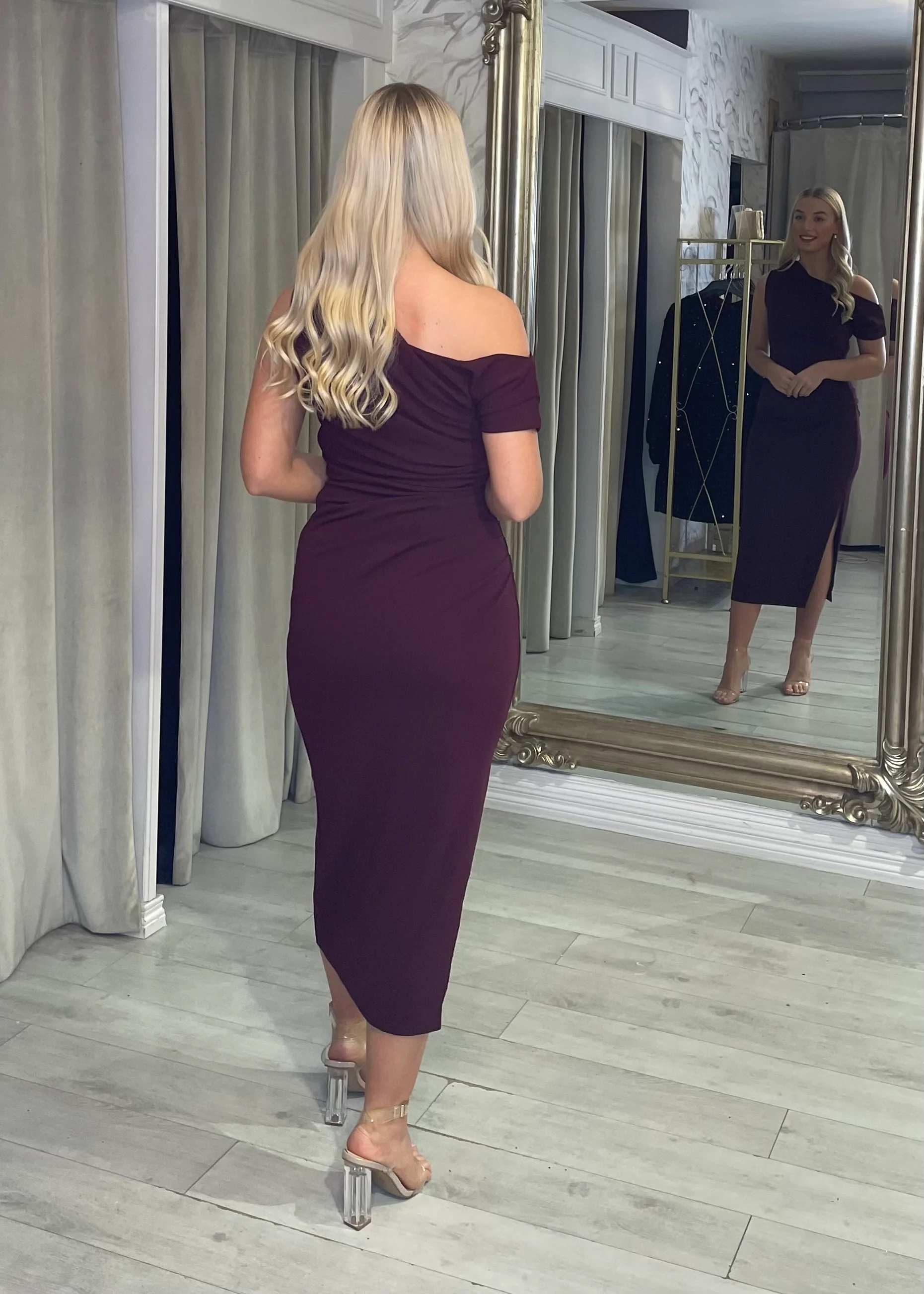 “Donna” Dress In Plum - Image 2