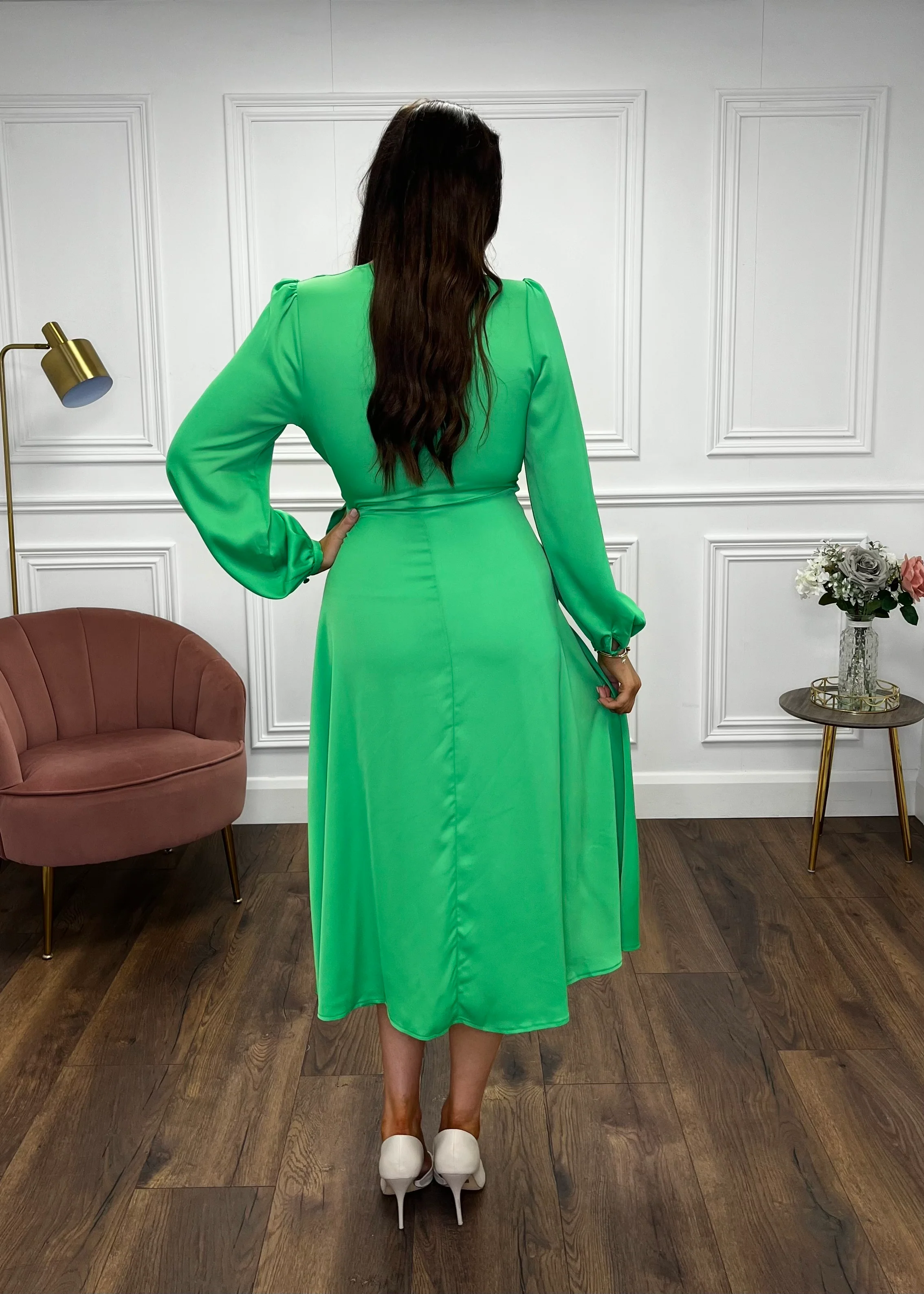 "Eliza" Dress In Green - Image 4