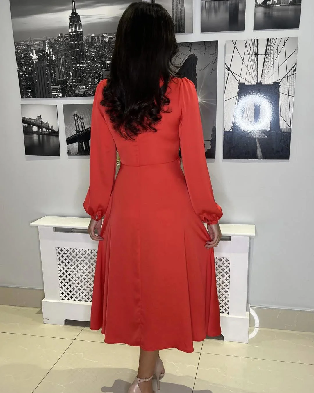 "Eliza" Dress In Red - Image 3