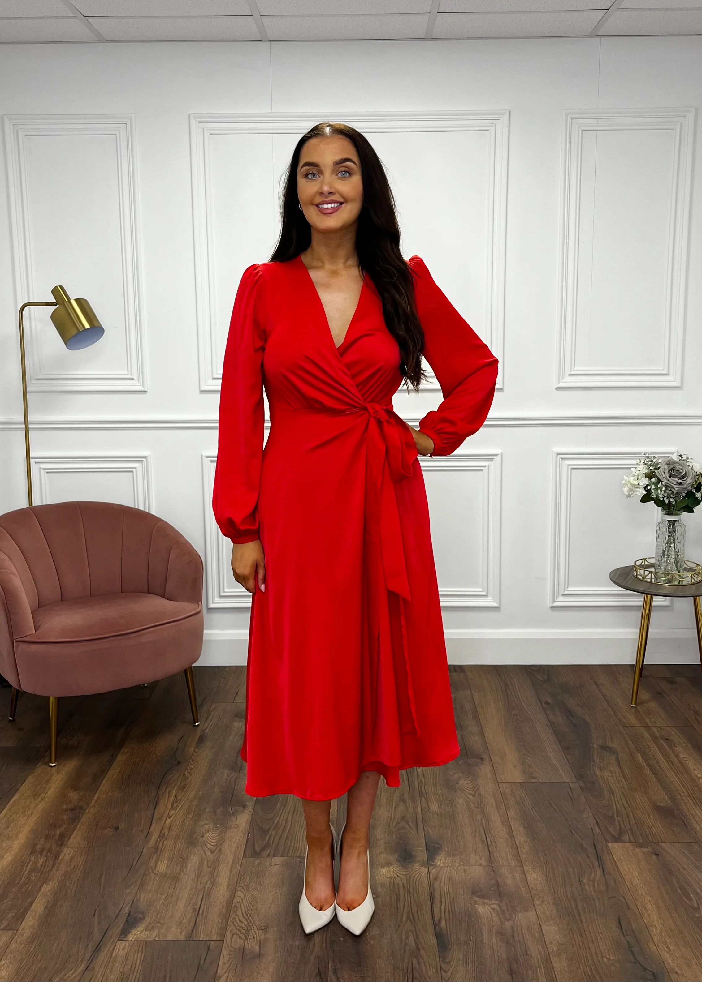 "Eliza" Dress In Red - Image 4