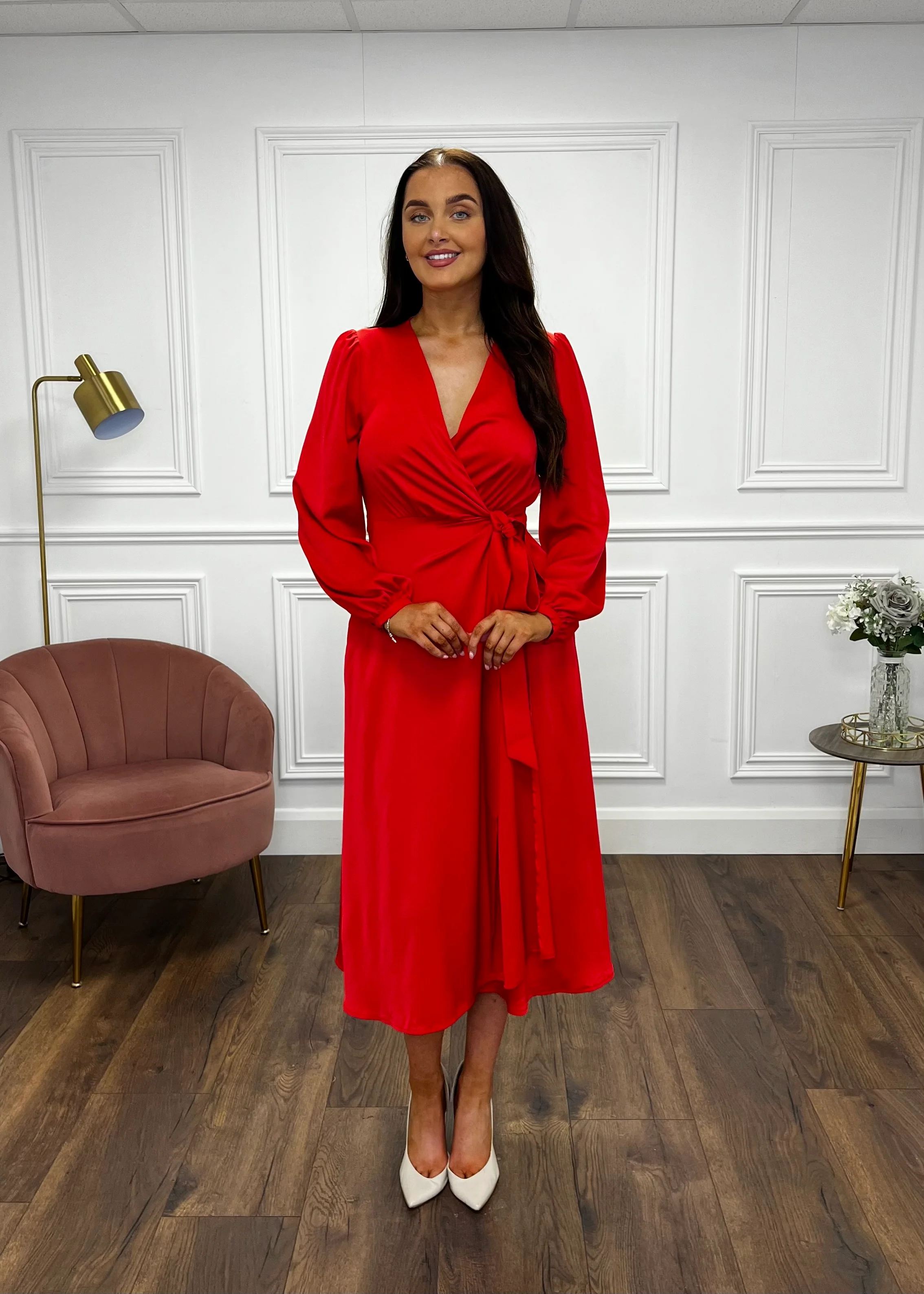 "Eliza" Dress In Red - Image 5