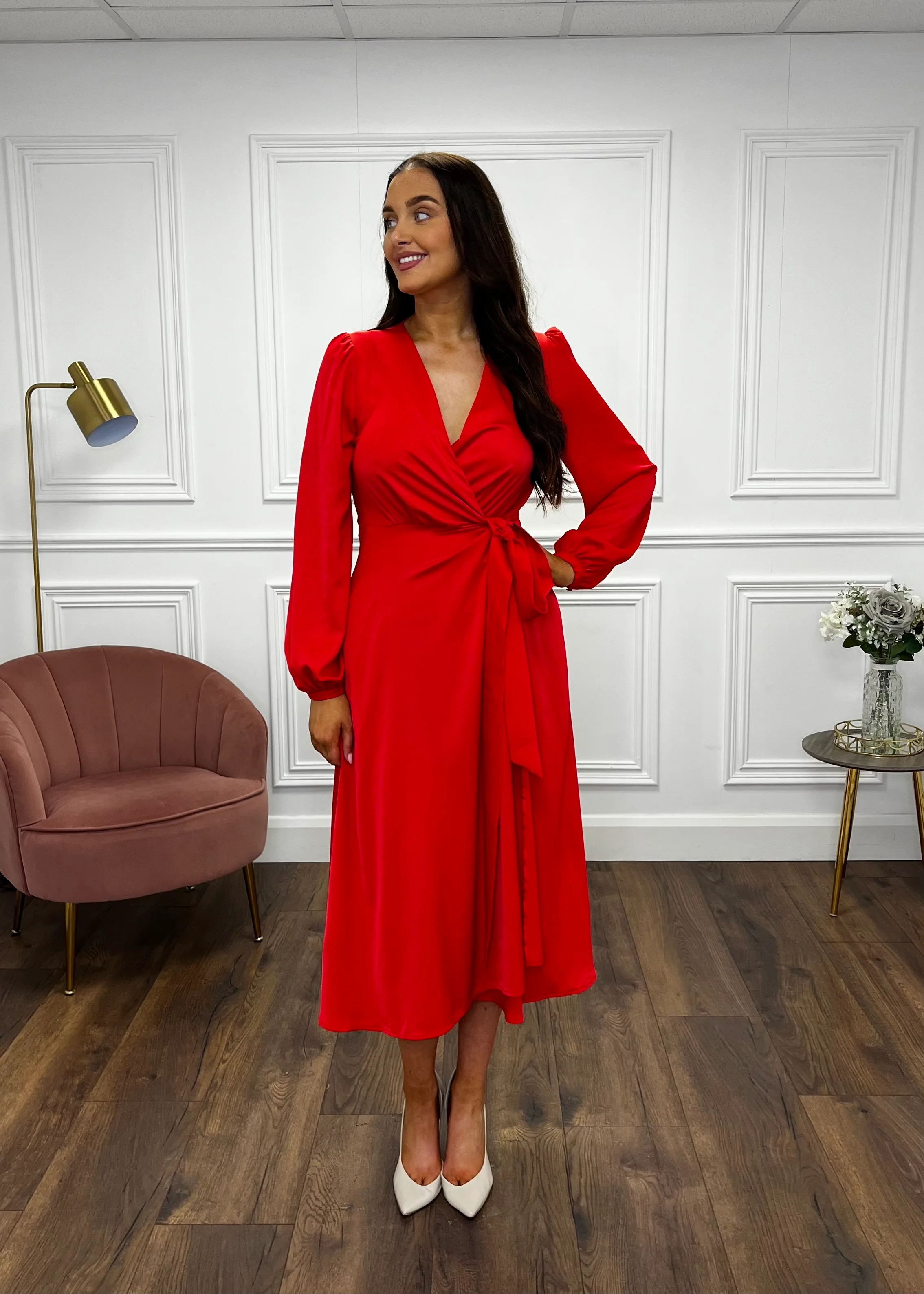 "Eliza" Dress In Red - Image 7