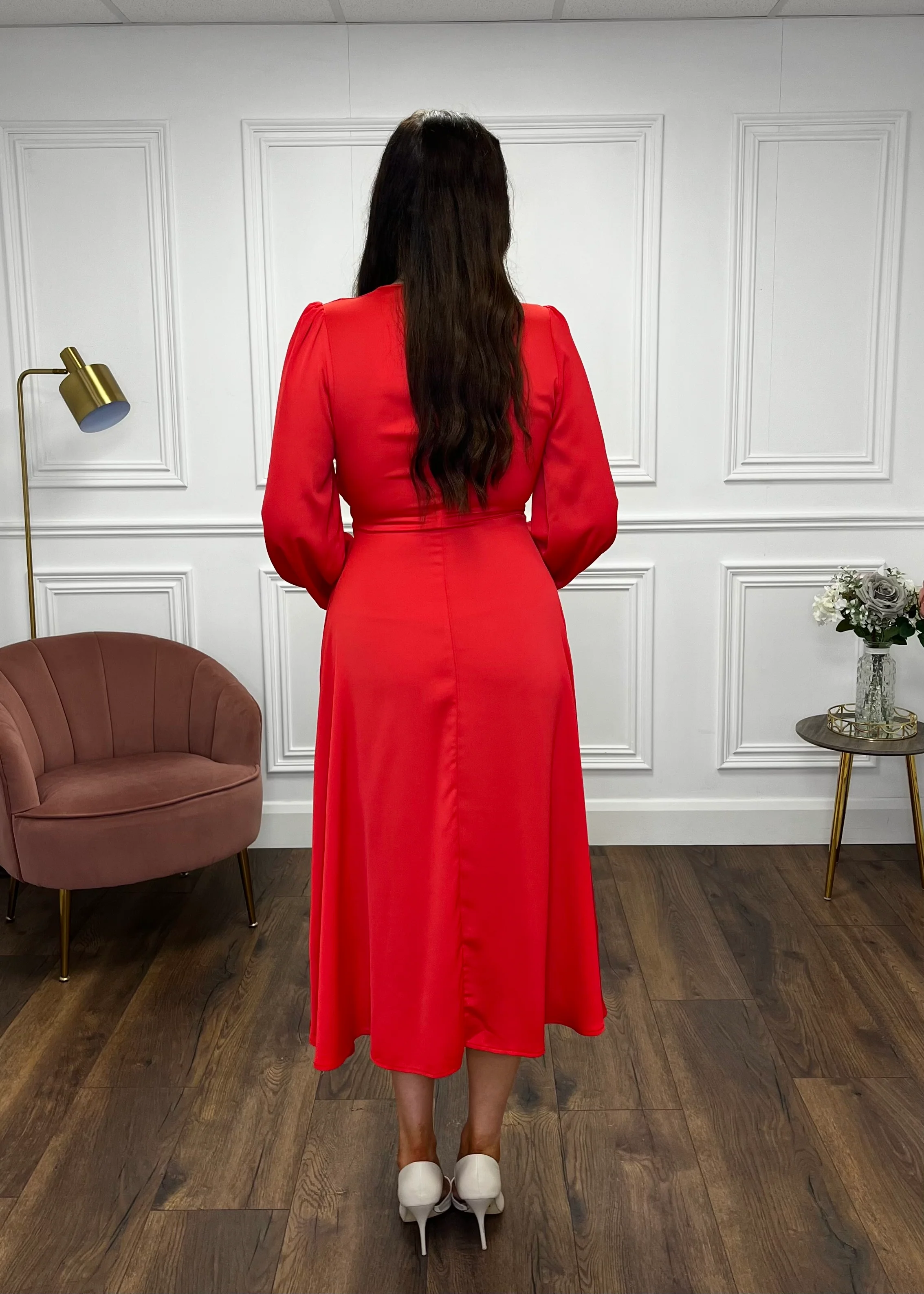 "Eliza" Dress In Red - Image 8