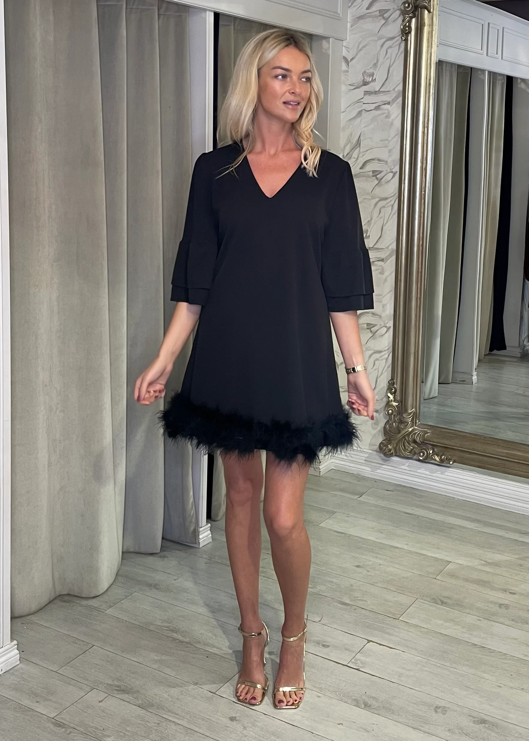 “Elliana" Dress In Black - Image 4