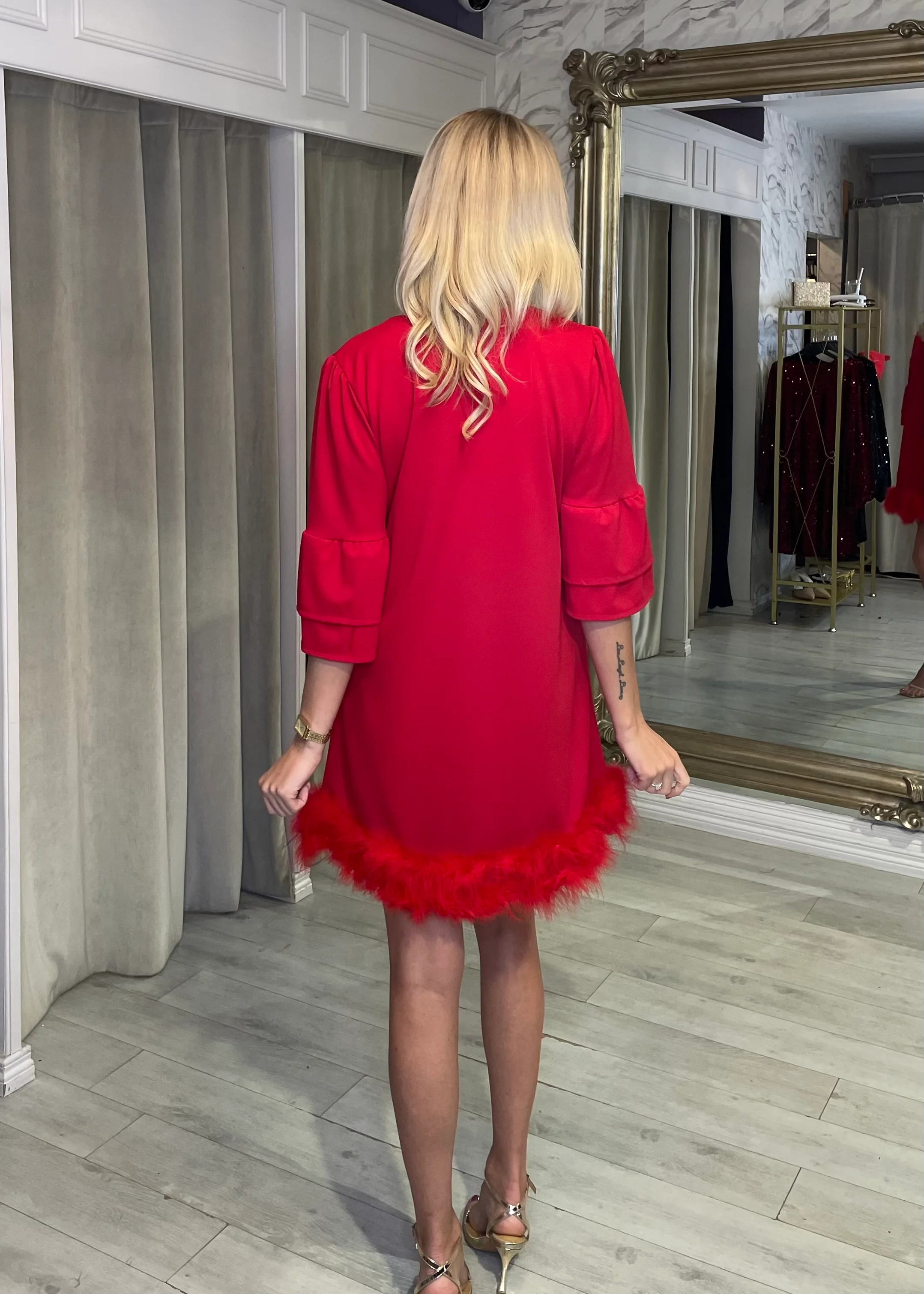 "Elliana" Dress In Red - Image 5