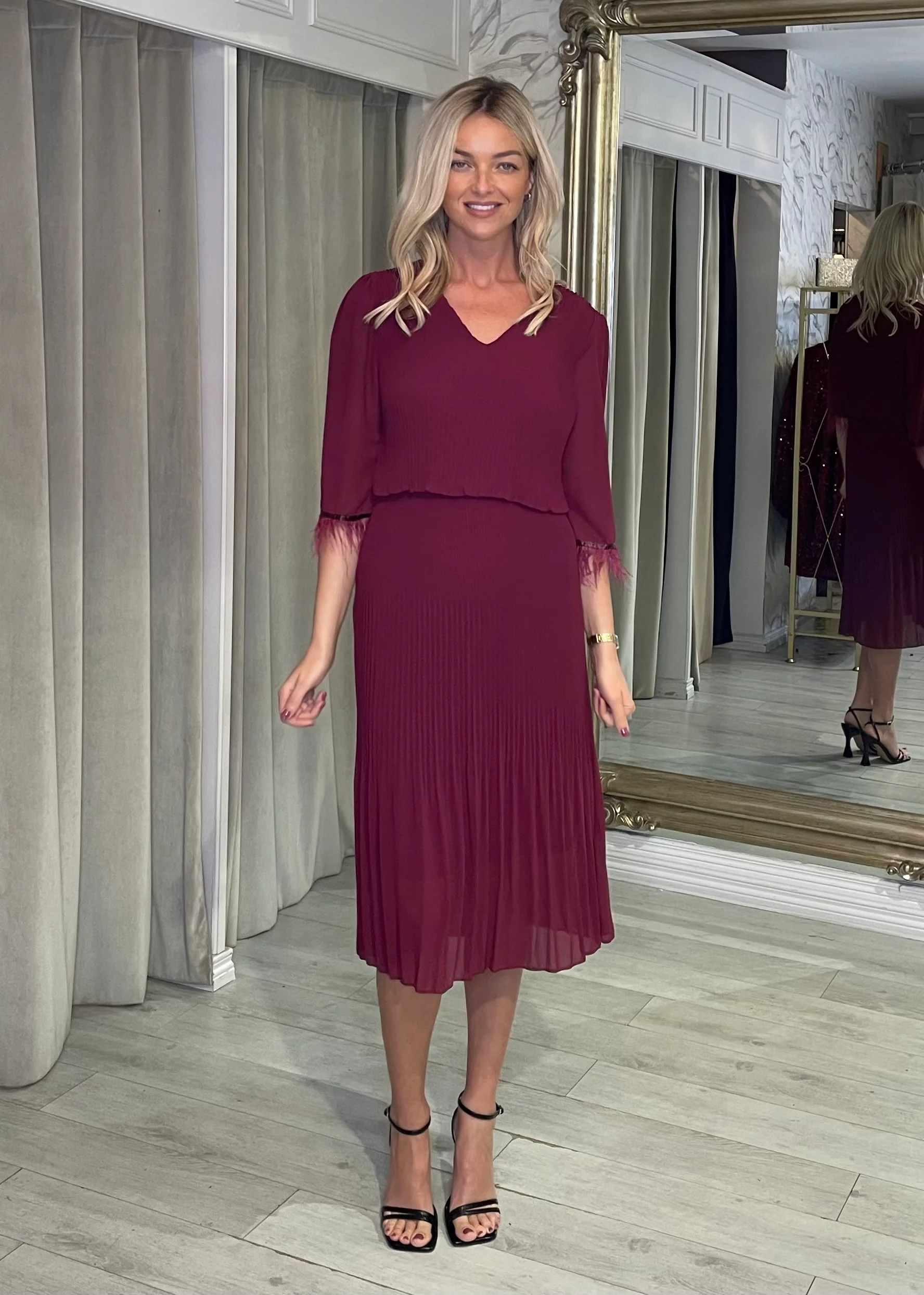 “Emerson” Dress In Mulberry - Image 3