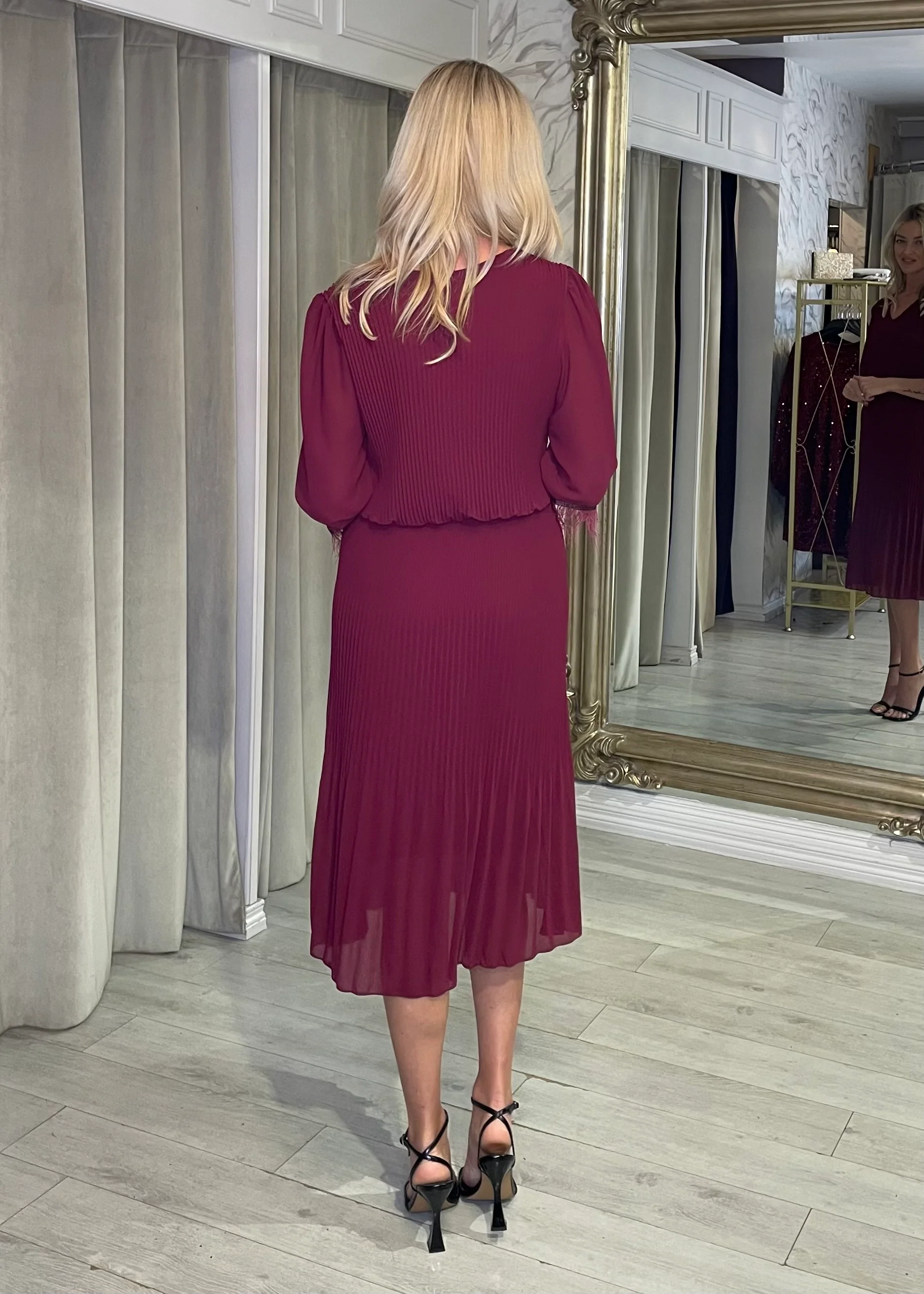 “Allison” Dress In Mulberry - Image 5