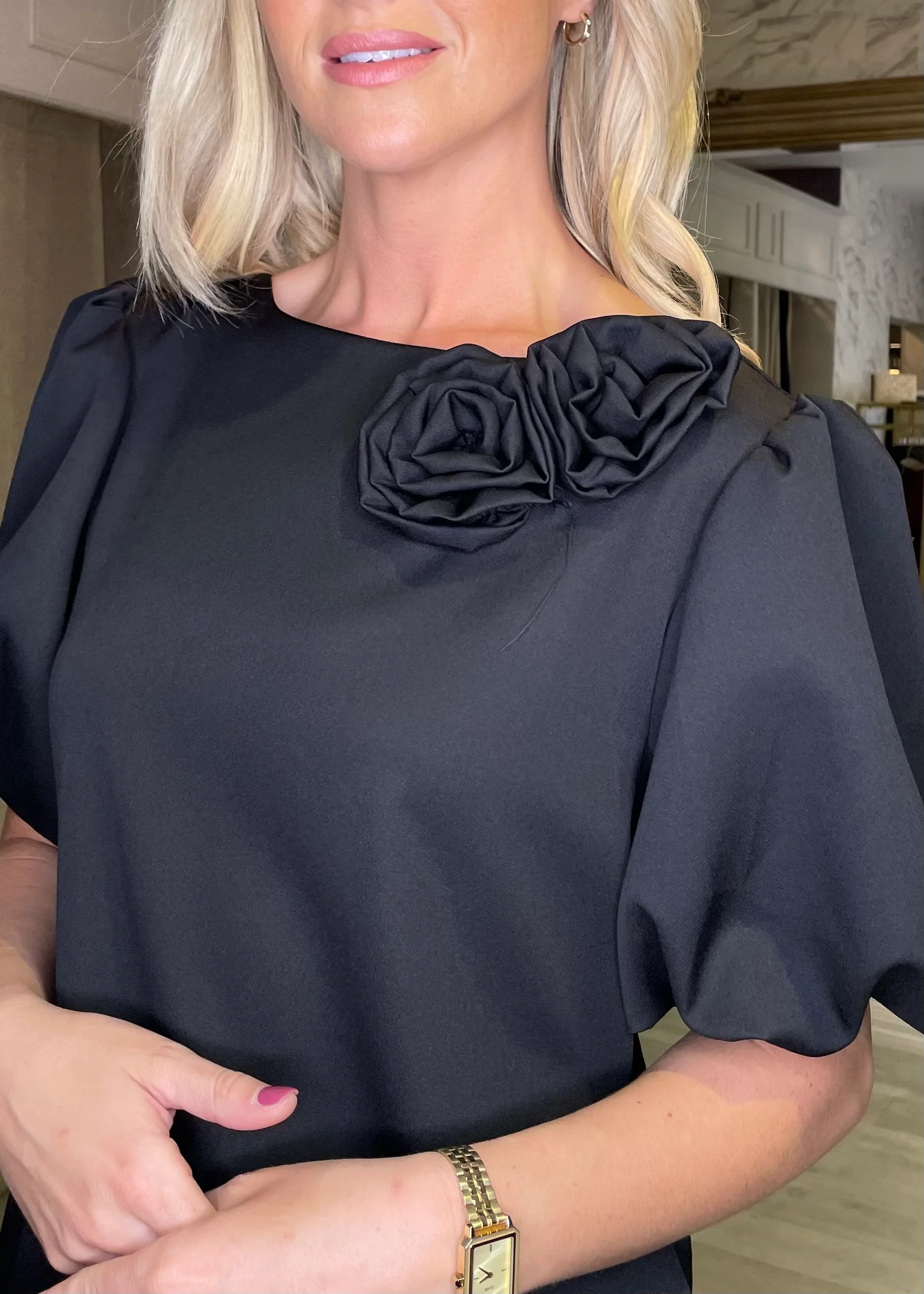 "Emery" Dress In Black - Image 3