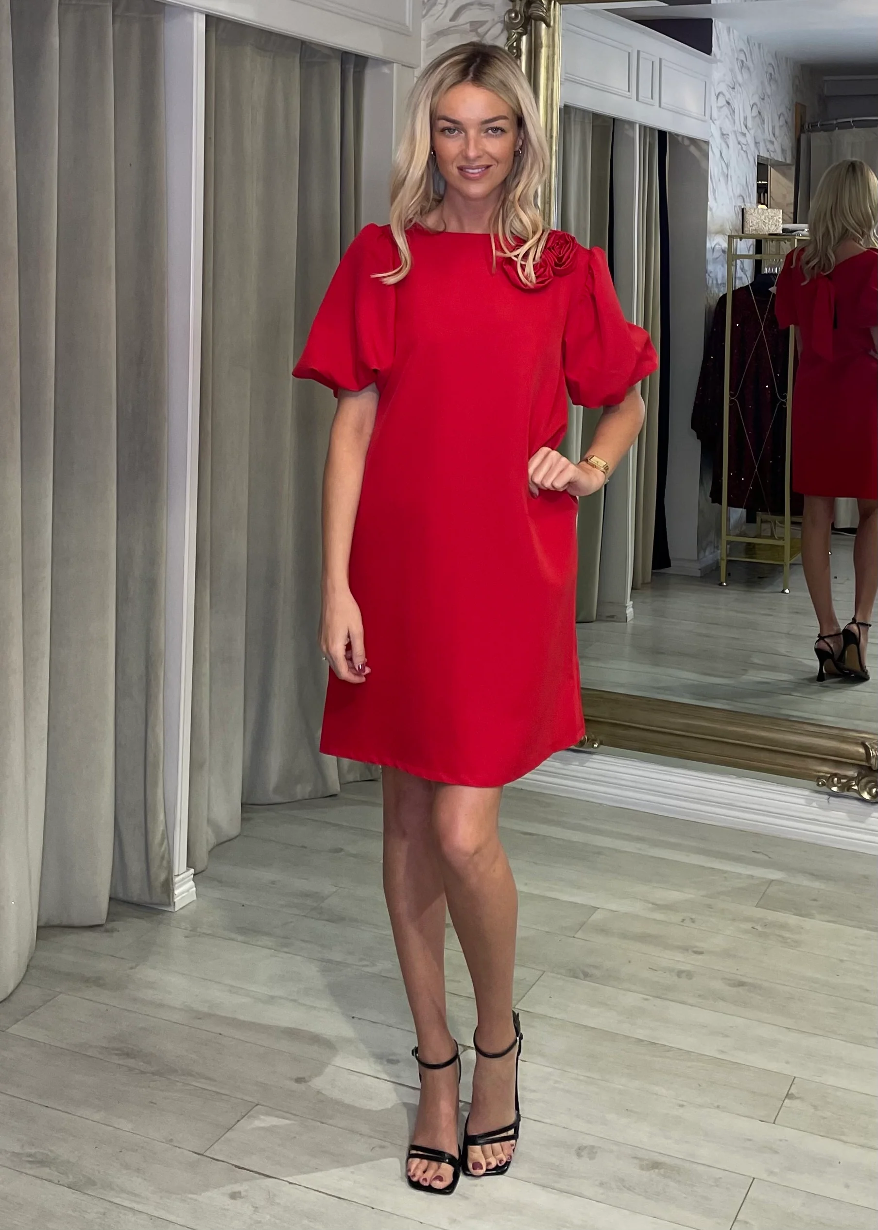"Emery" Dress In Red - Image 2