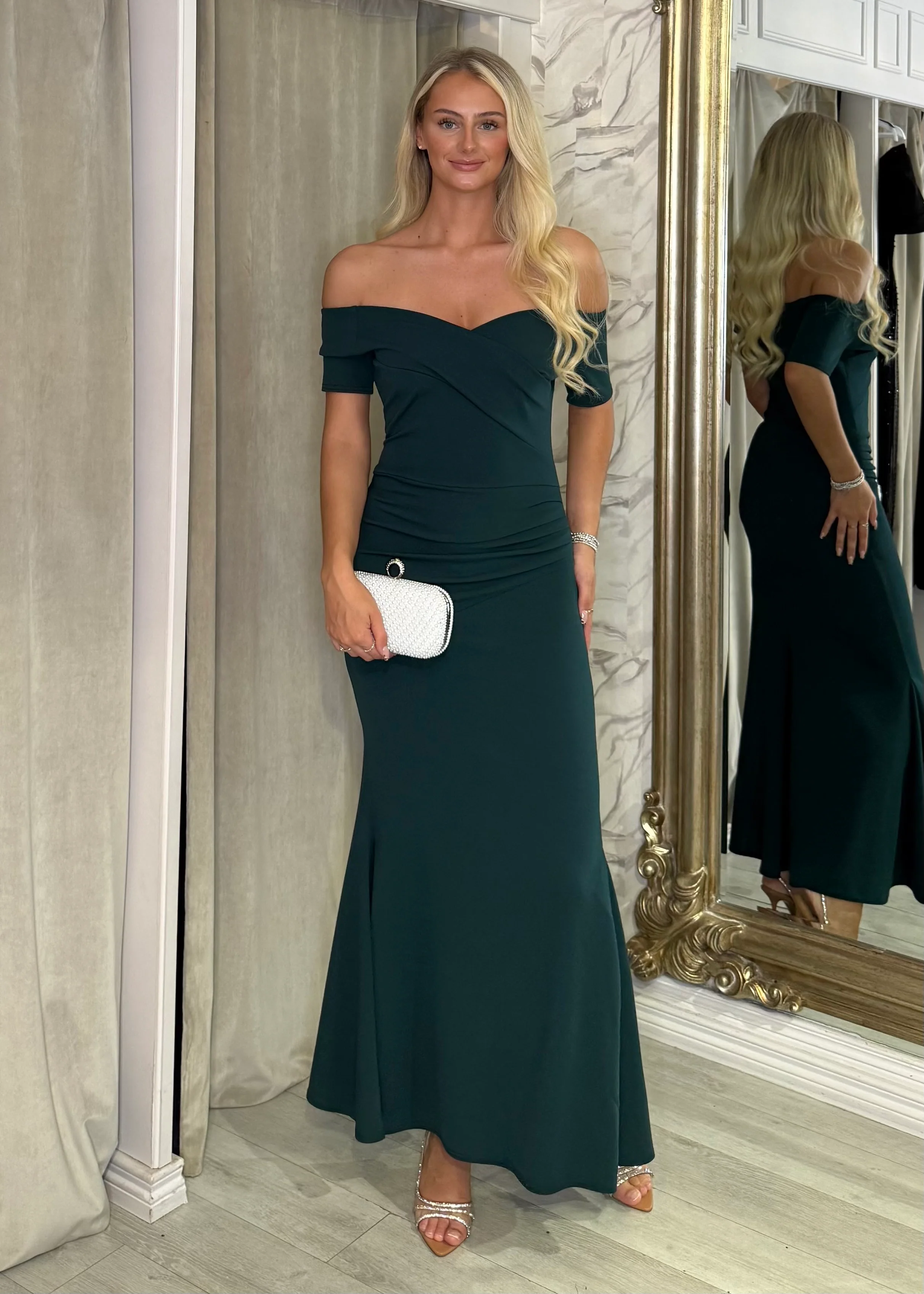 "Florence" Dress In Green - Image 4