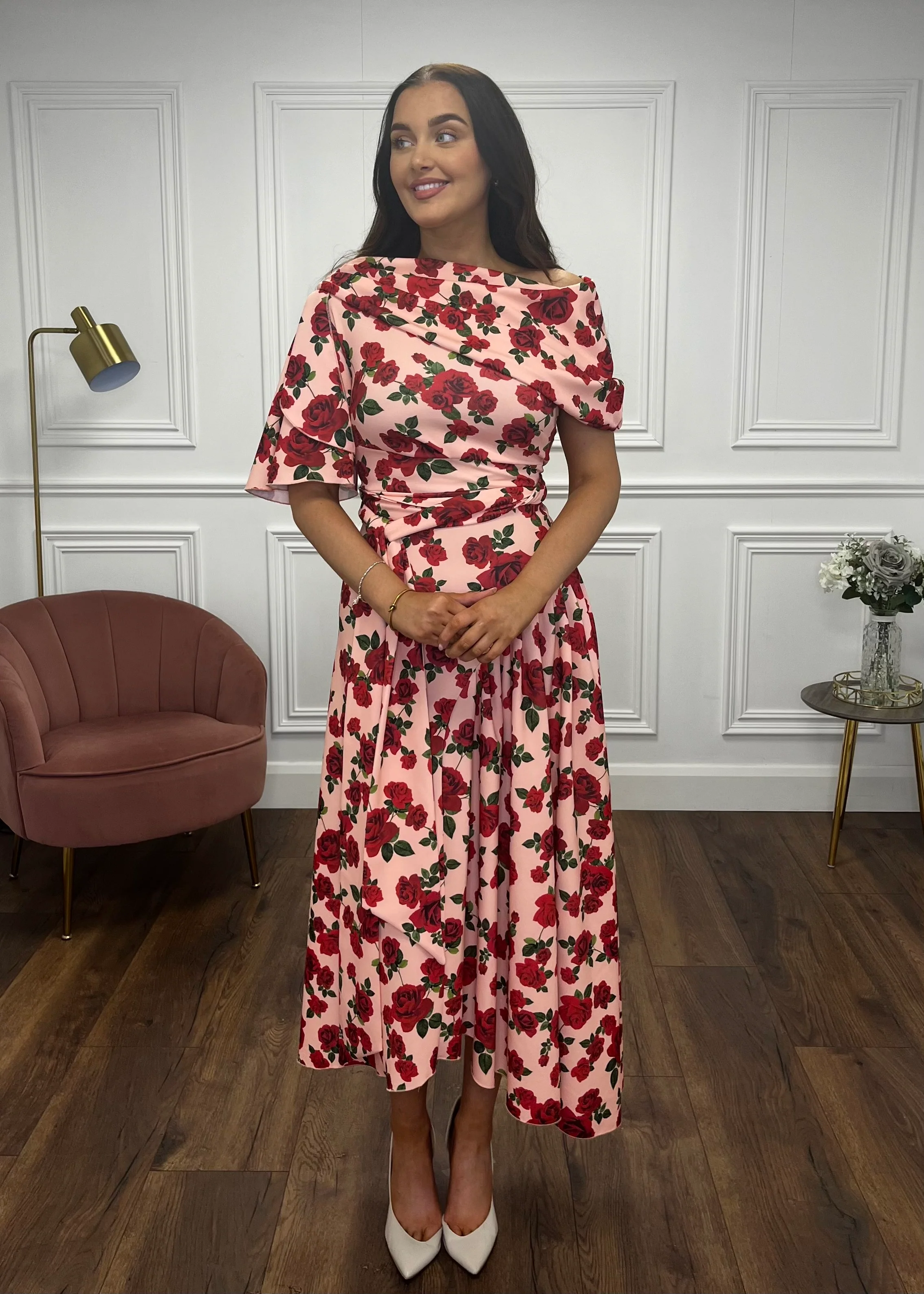 “Francesca” Dress In Floral Print - Image 4