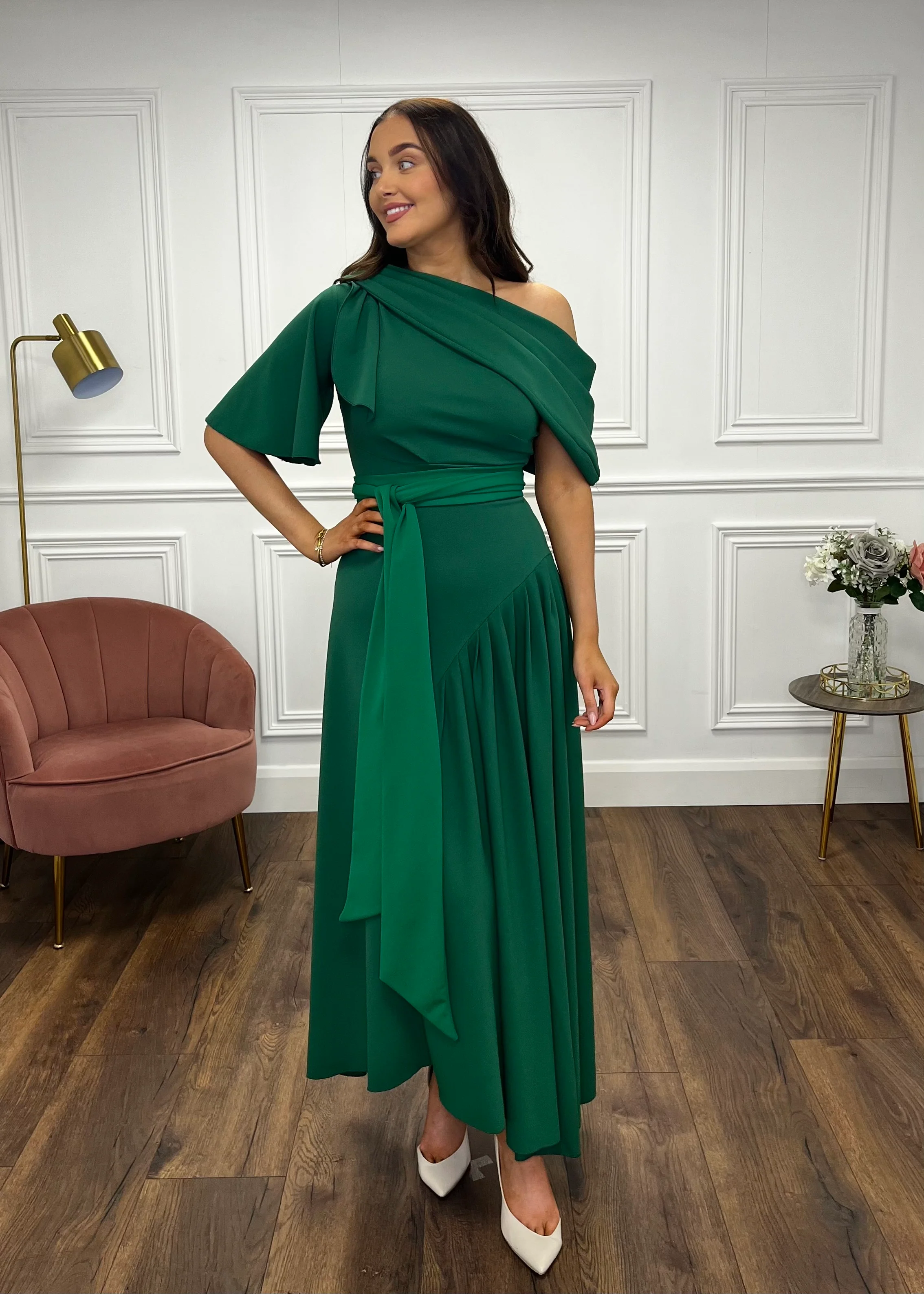 “Francesca” Dress In Green - Image 3