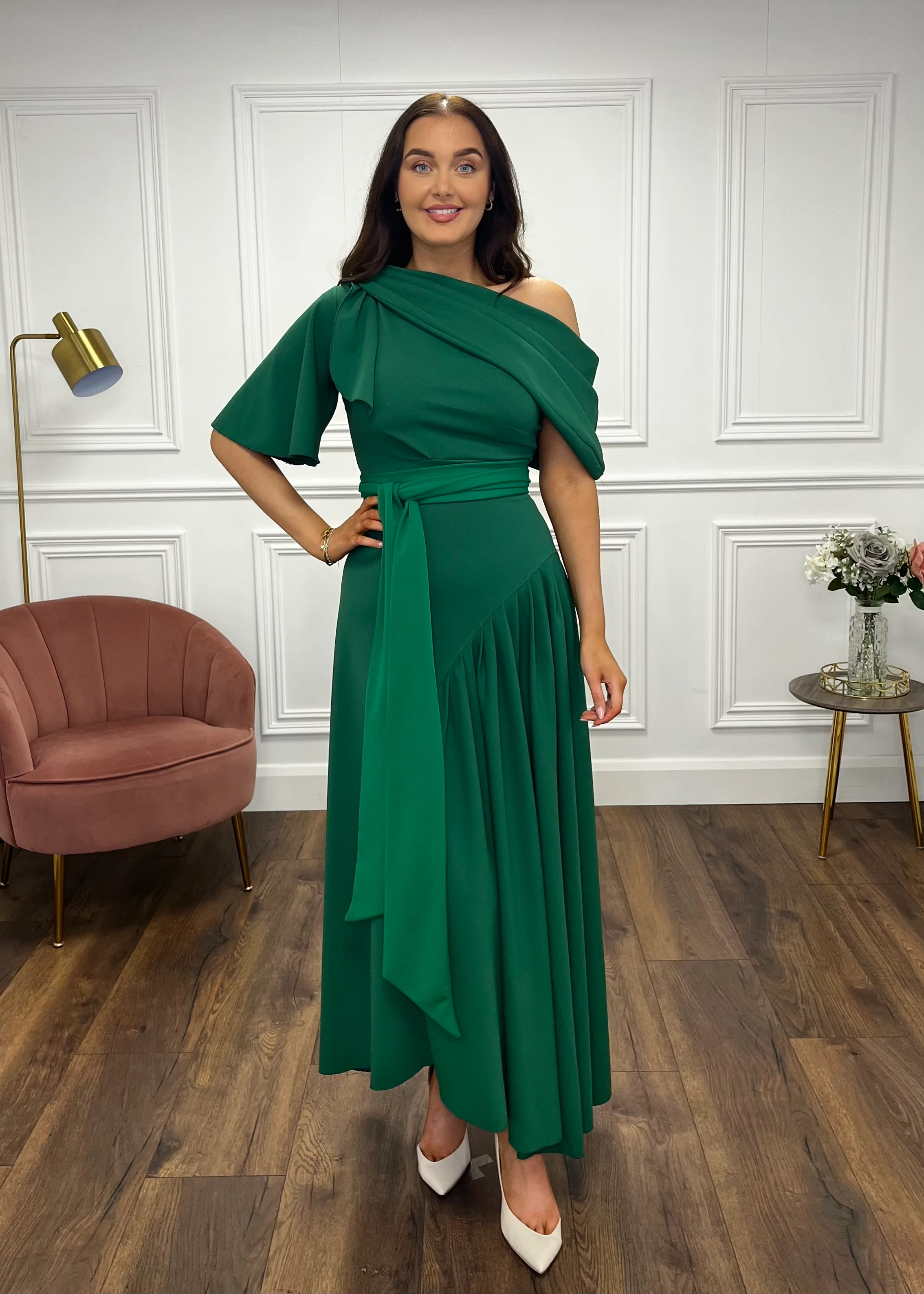 “Francesca” Dress In Green - Image 4