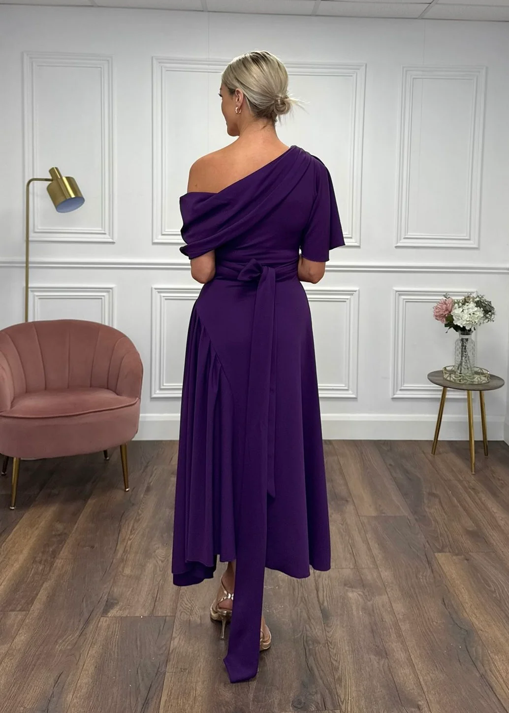 "Francesca" Dress In Purple - Image 3