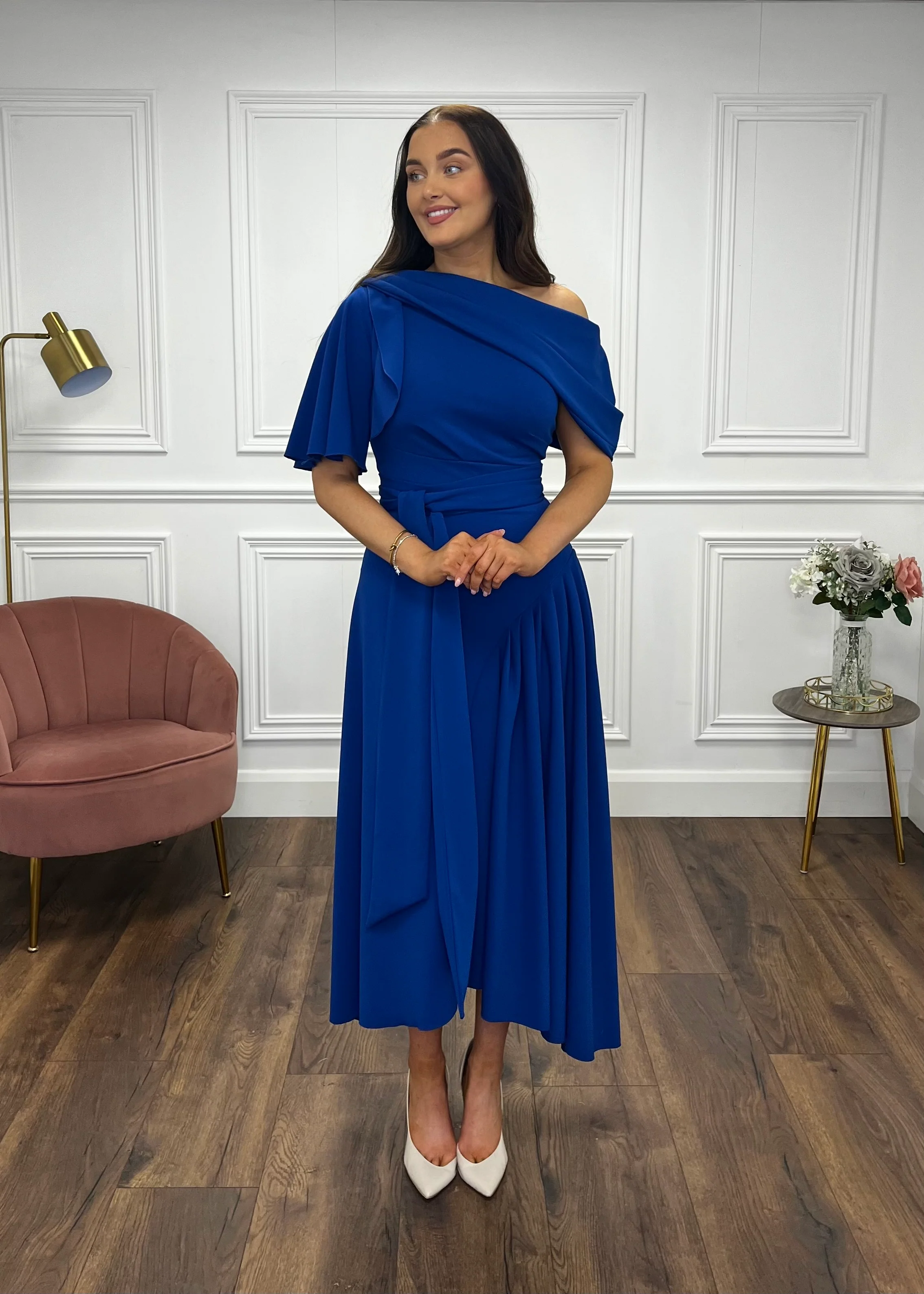 “Francesca” Dress In Royal - Image 3