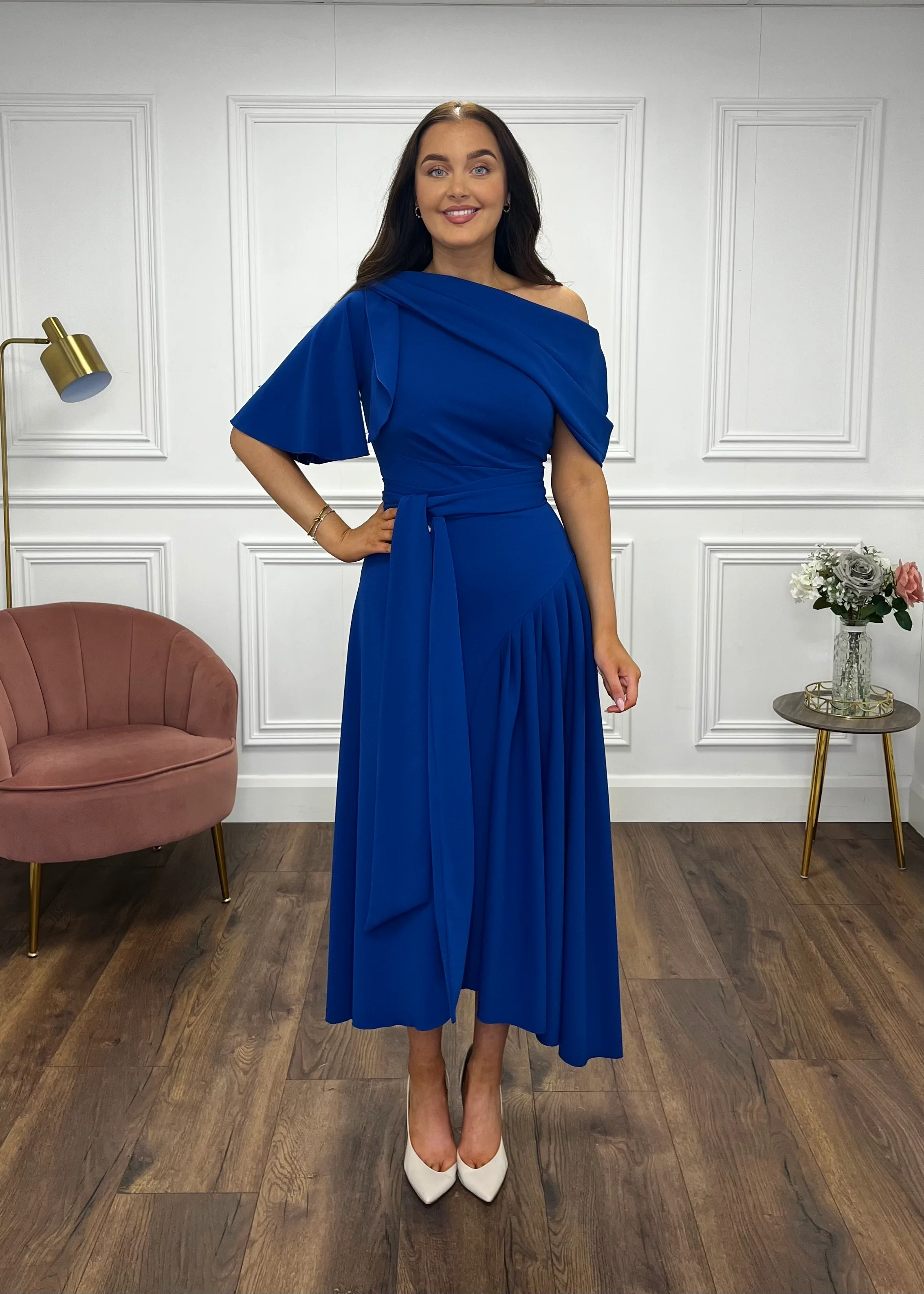 “Francesca” Dress In Royal - Image 4