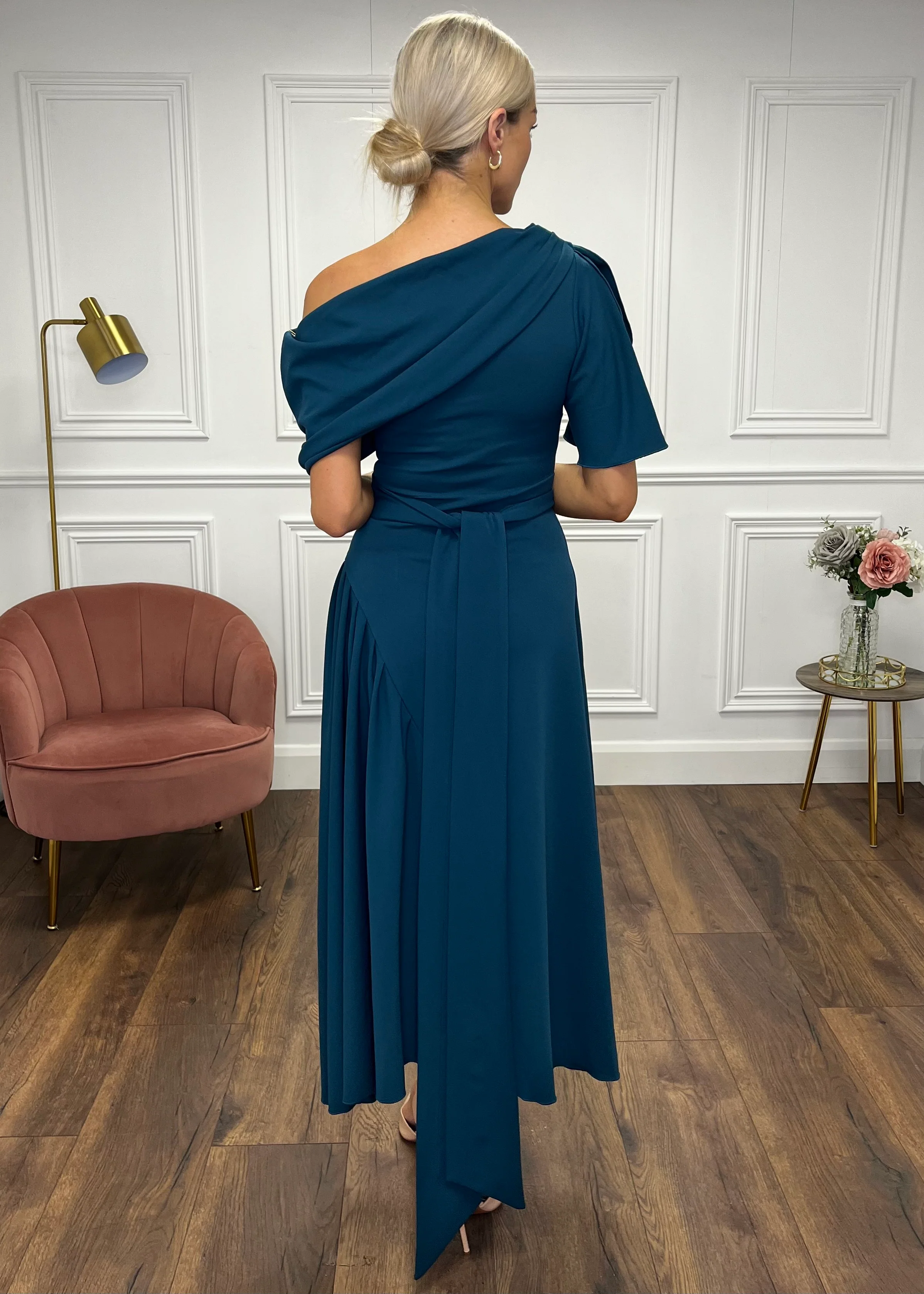 “Francesca” Dress In Teal - Image 5