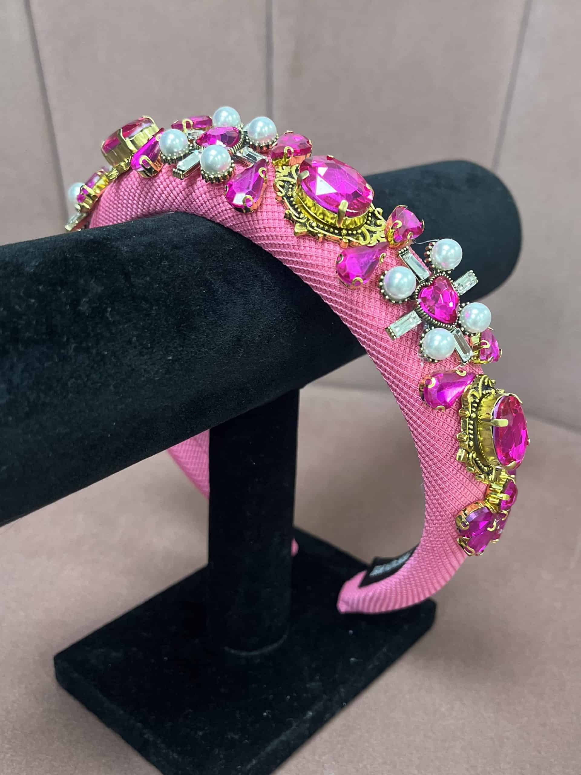 "Freya" Hairband In Pink - Image 2
