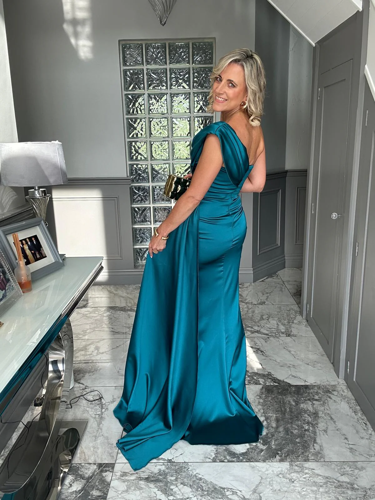 “Georgina” Dress in Teal - Image 3