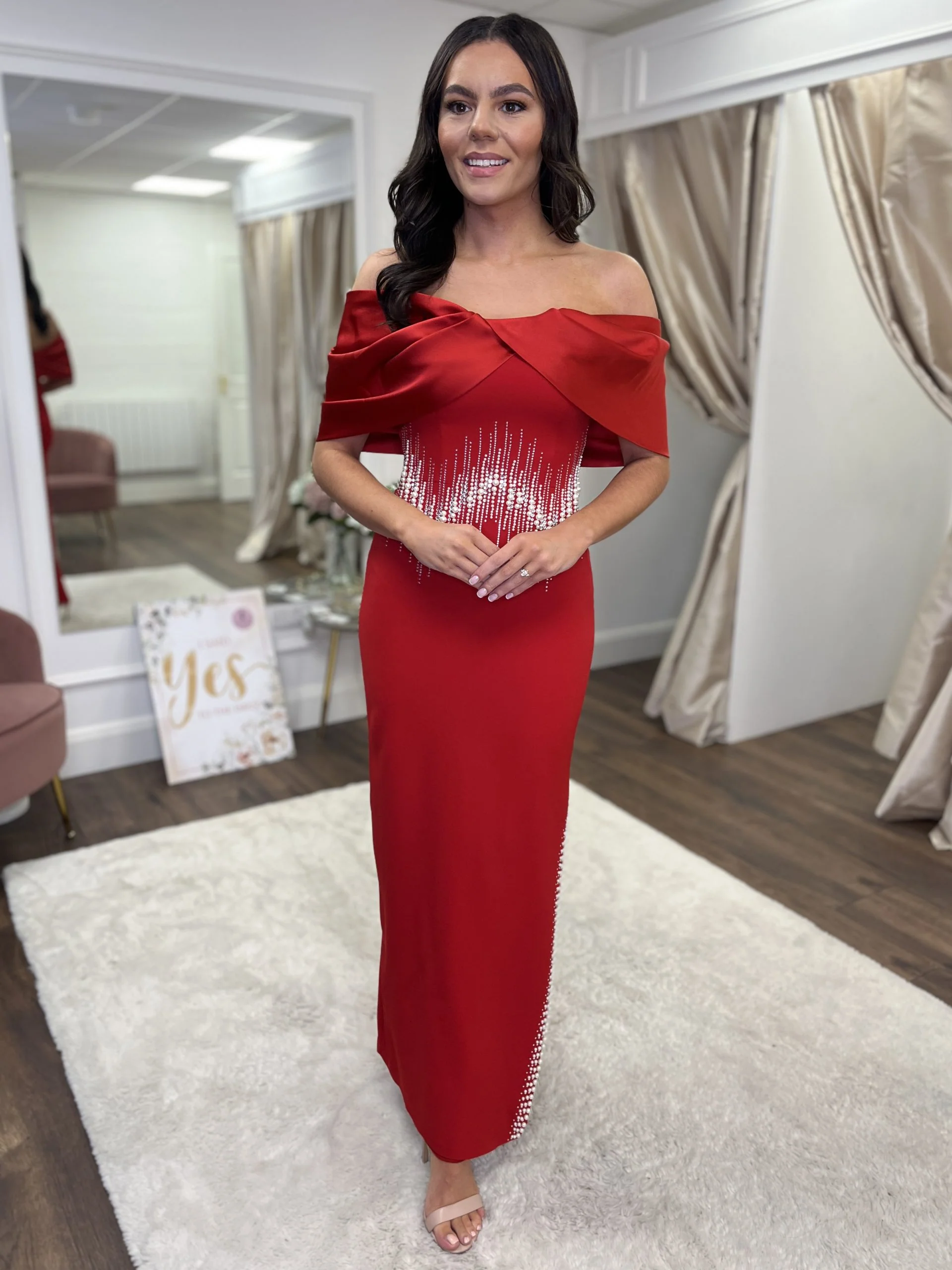 "Gianna" Dress In Red - Image 3