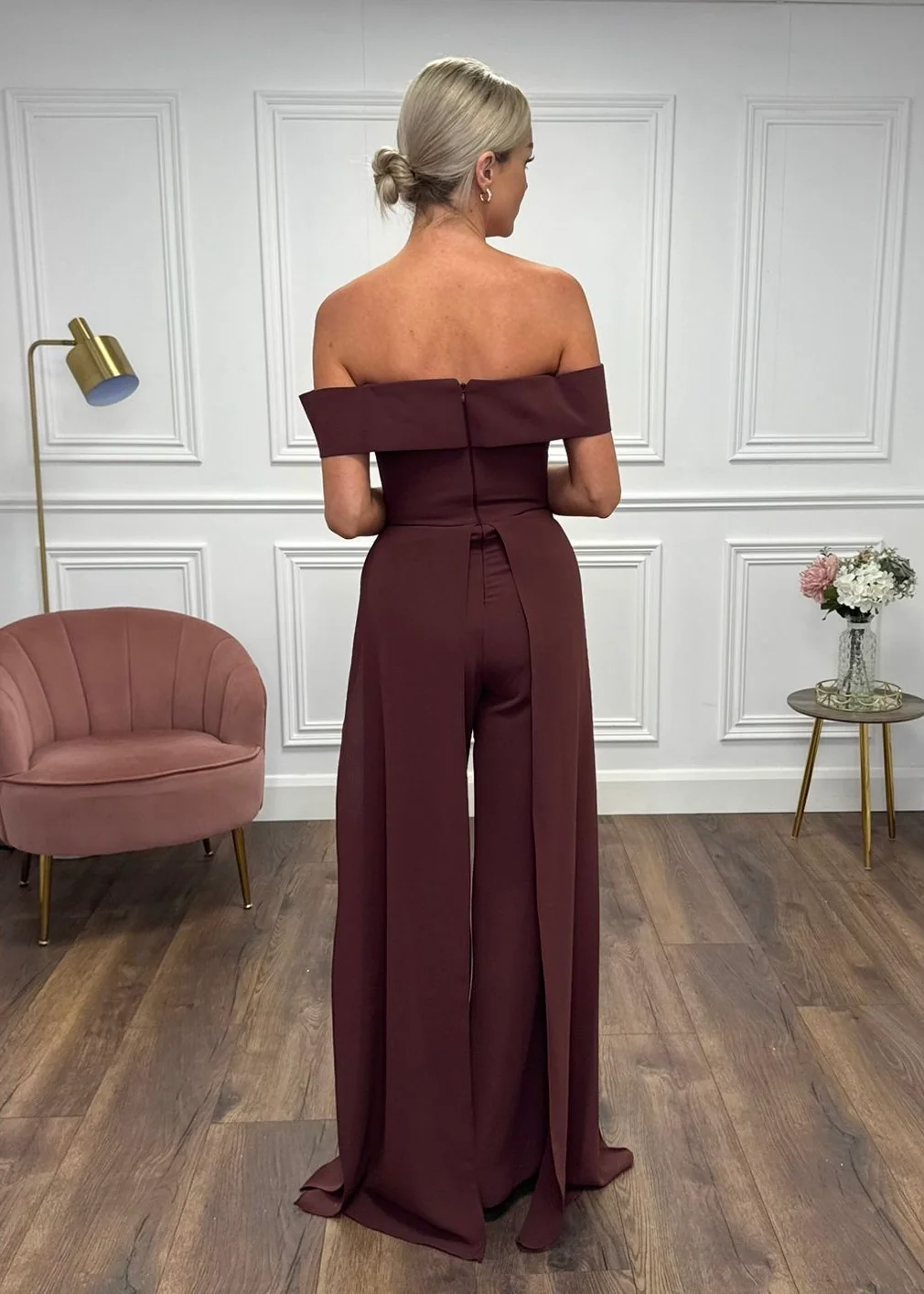 “Harper” Jumpsuit In Brown - Image 4