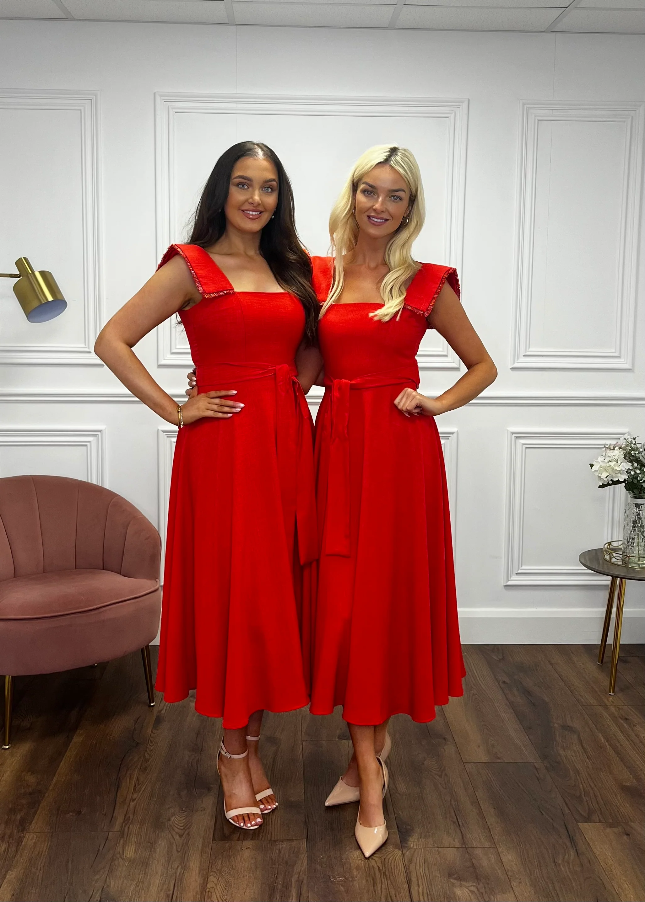 “Helena” Dress In Coral - Image 10