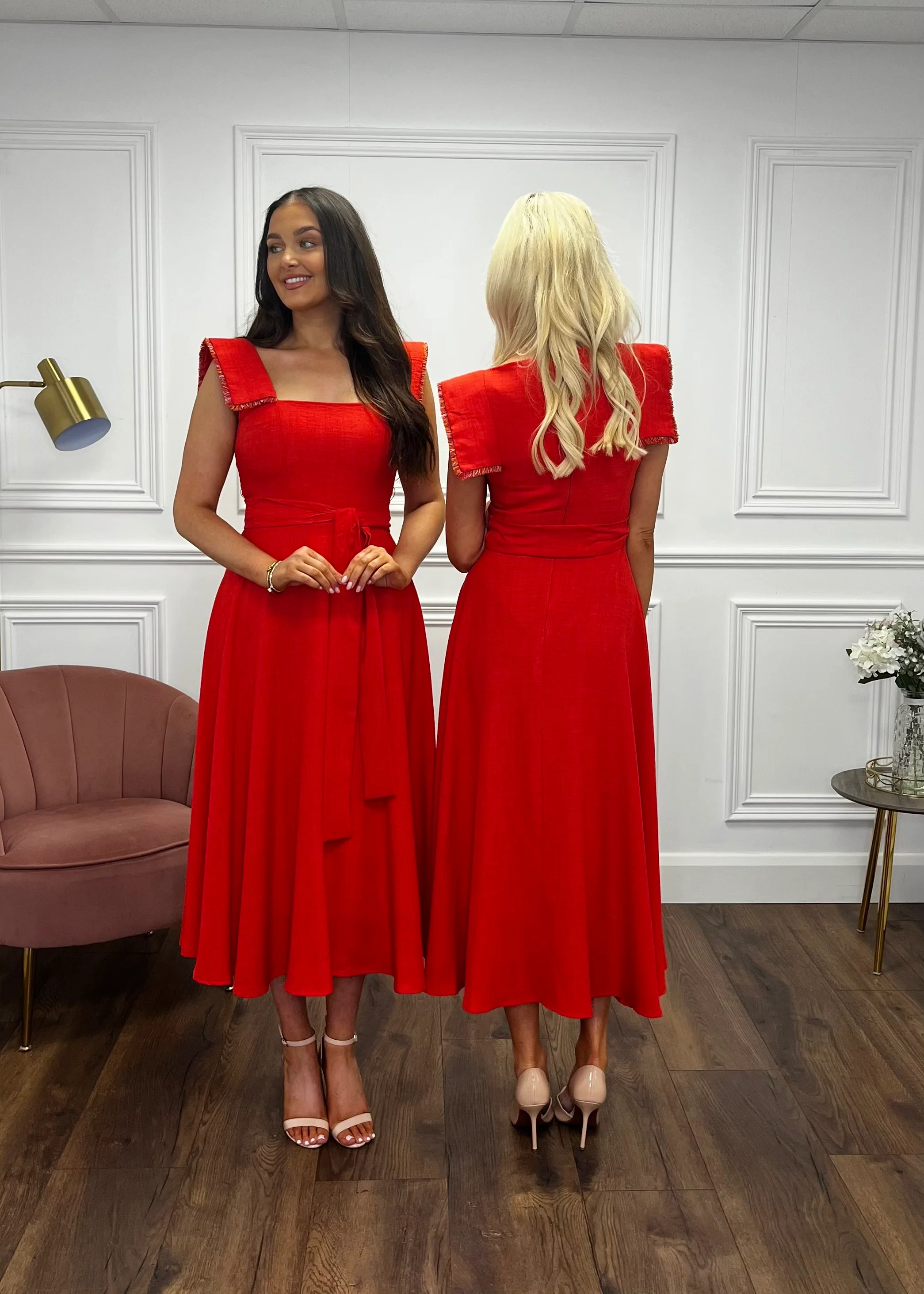 “Helena” Dress In Coral - Image 11