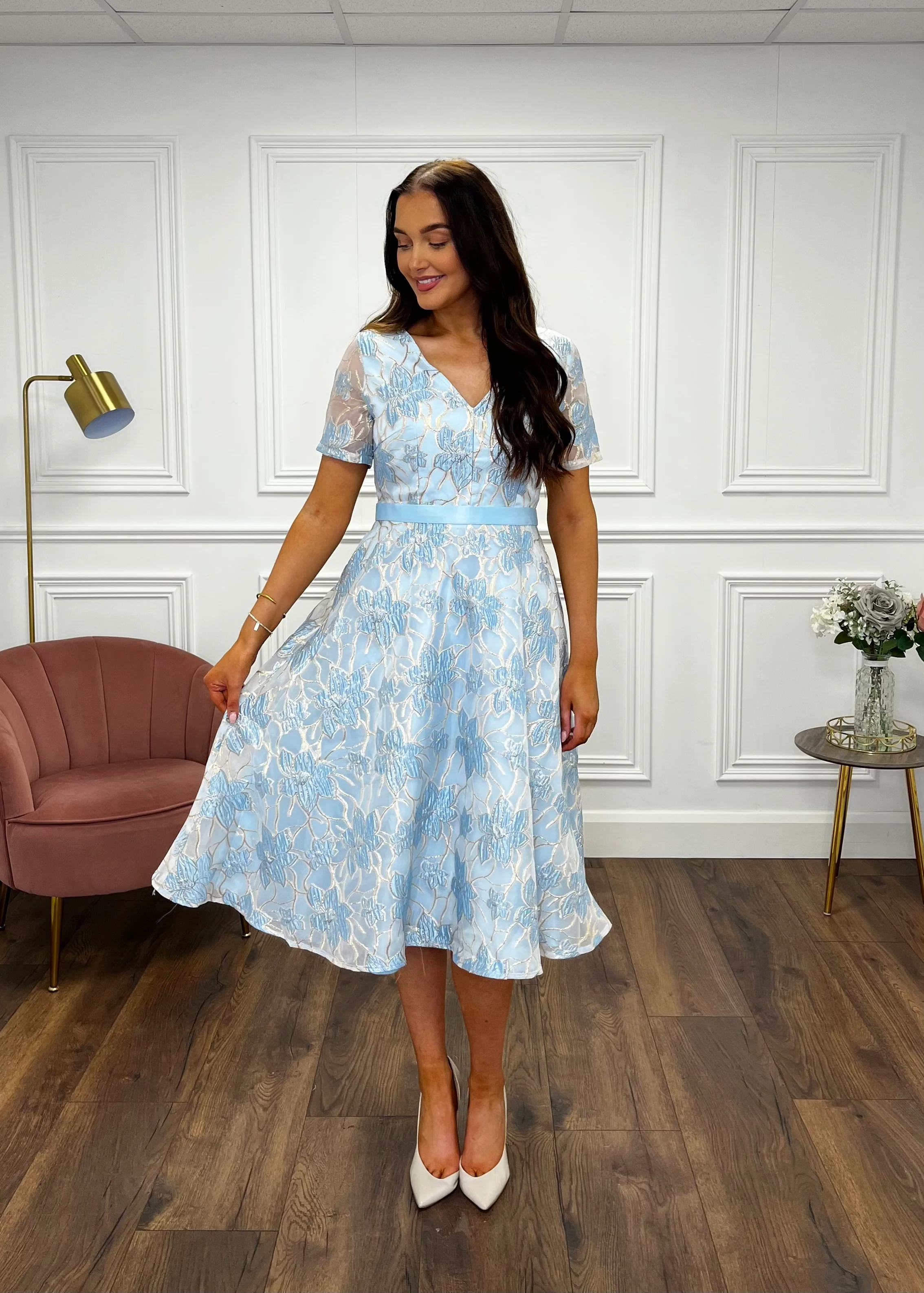 “Hollie” Dress In Blue - Image 2