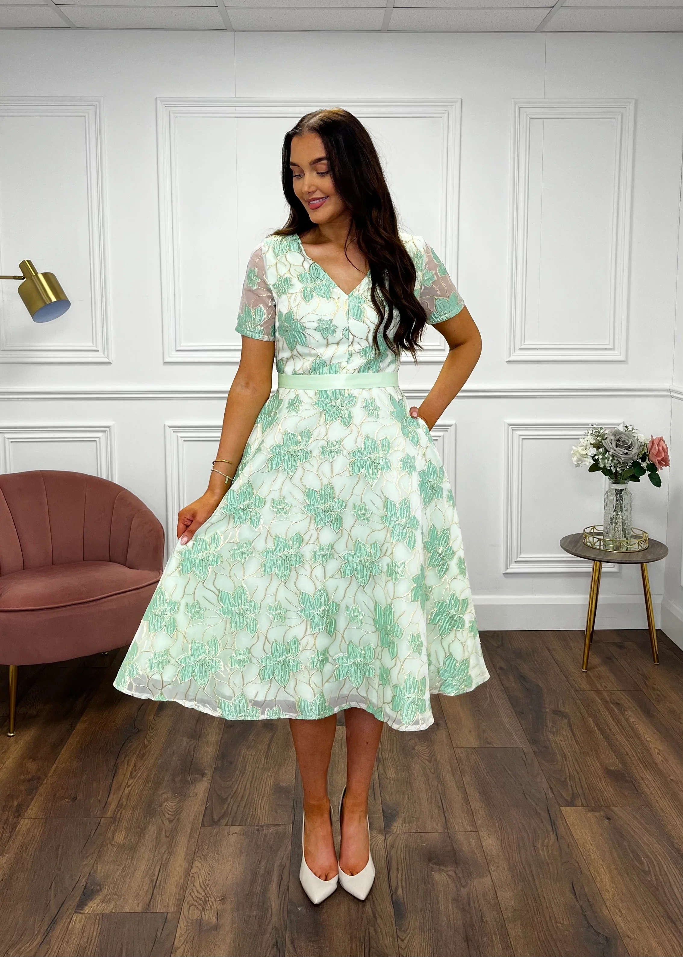 “Hollie” Dress In Green - Image 2
